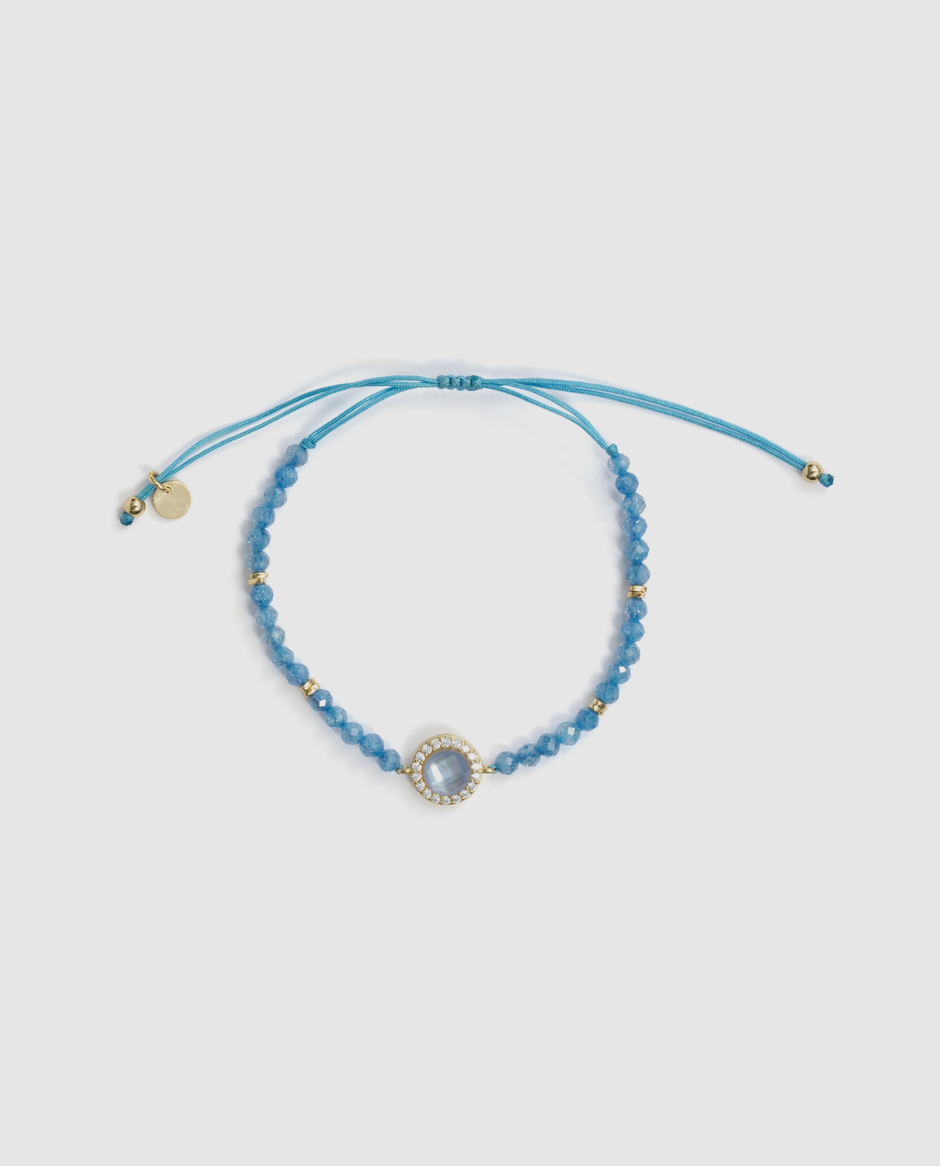 Pulsera africa con doblete acabada en oro de 18k - Luxenter - Azul Azul-3