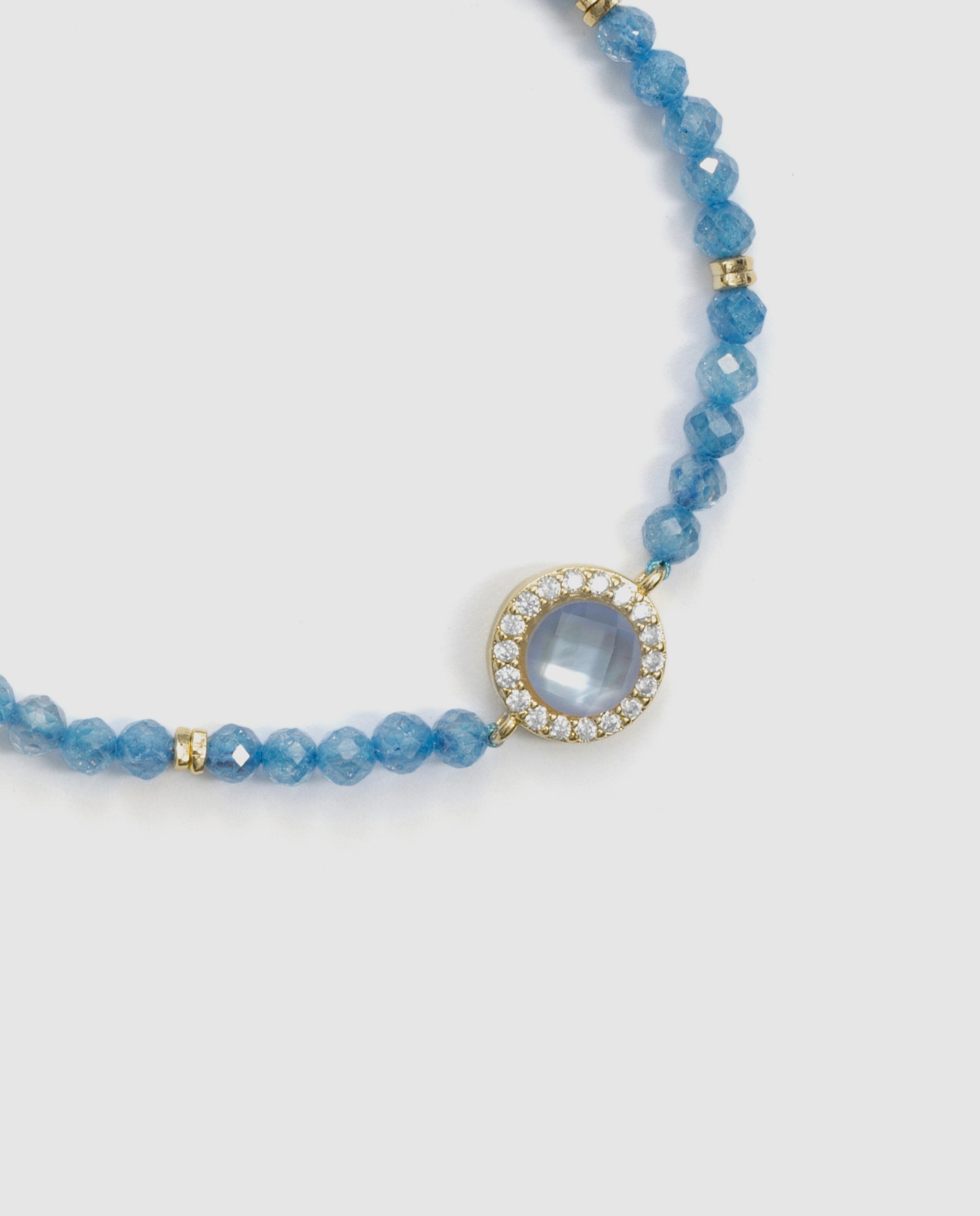 Pulsera africa con doblete acabada en oro de 18k - Luxenter - Azul Azul-6
