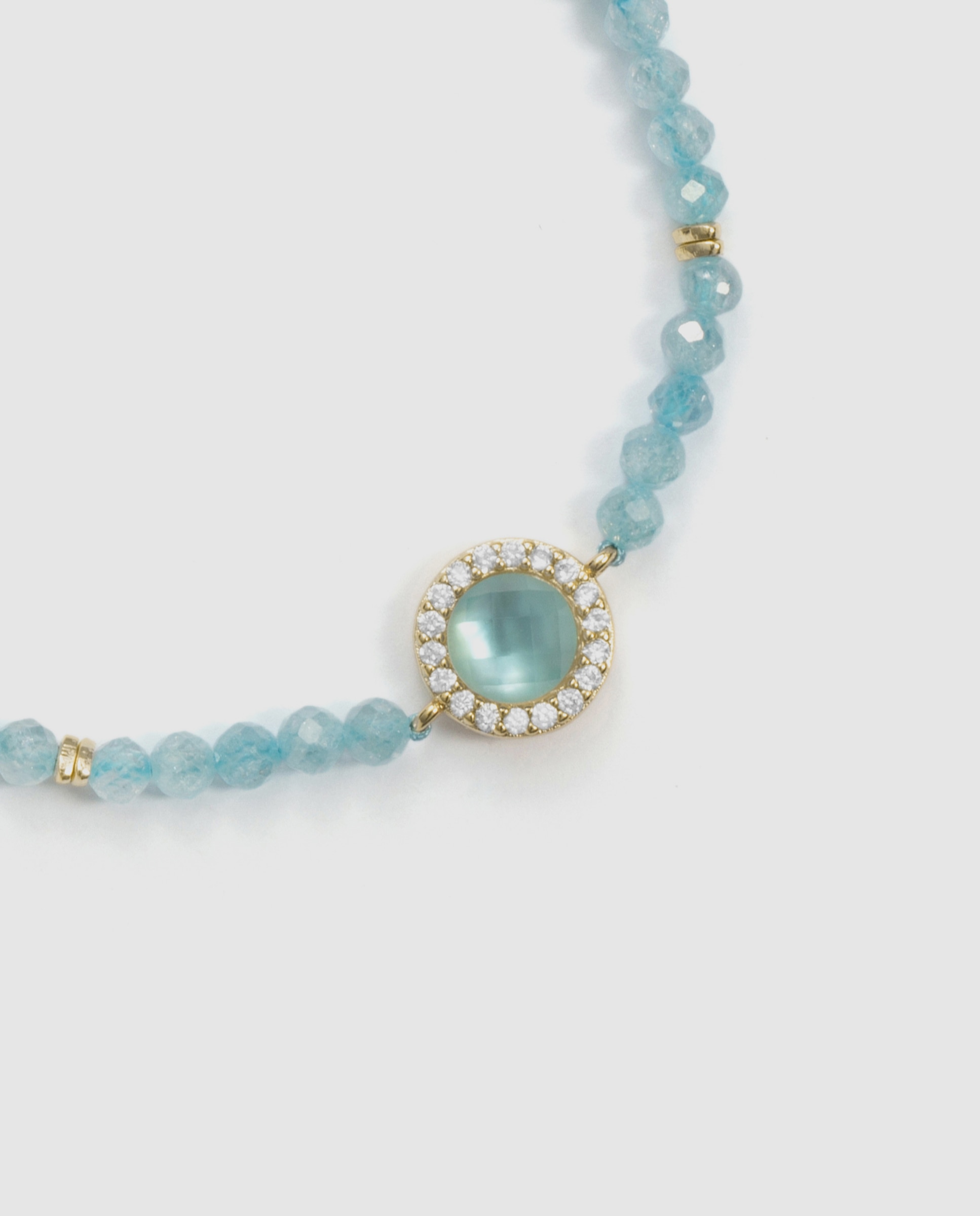 Pulsera africa con doblete acabada en oro de 18k - Luxenter - Azul Azul-6