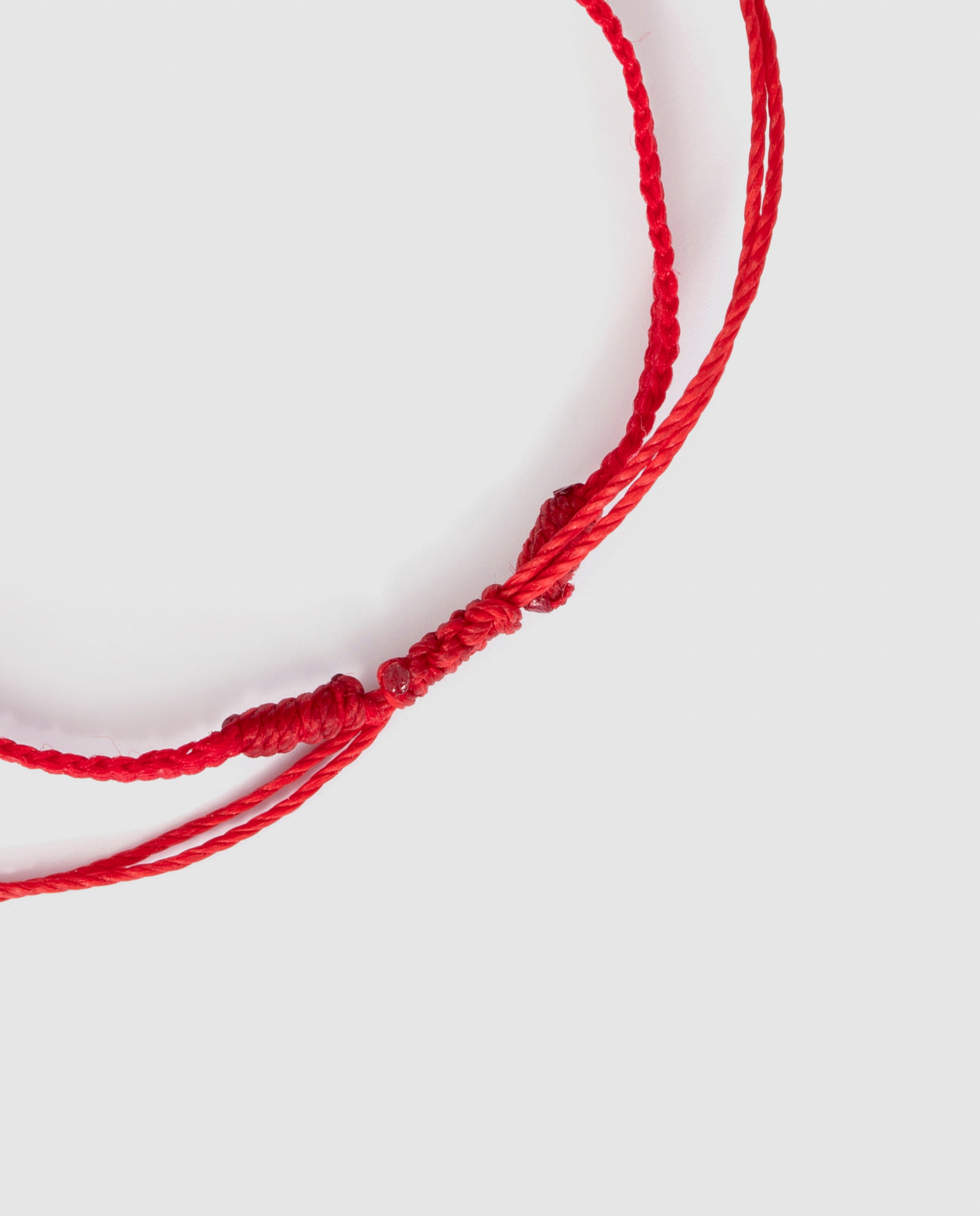 Pulsera africa con algodón acabada en oro de 18k - Luxenter - Rojo Rojo-7