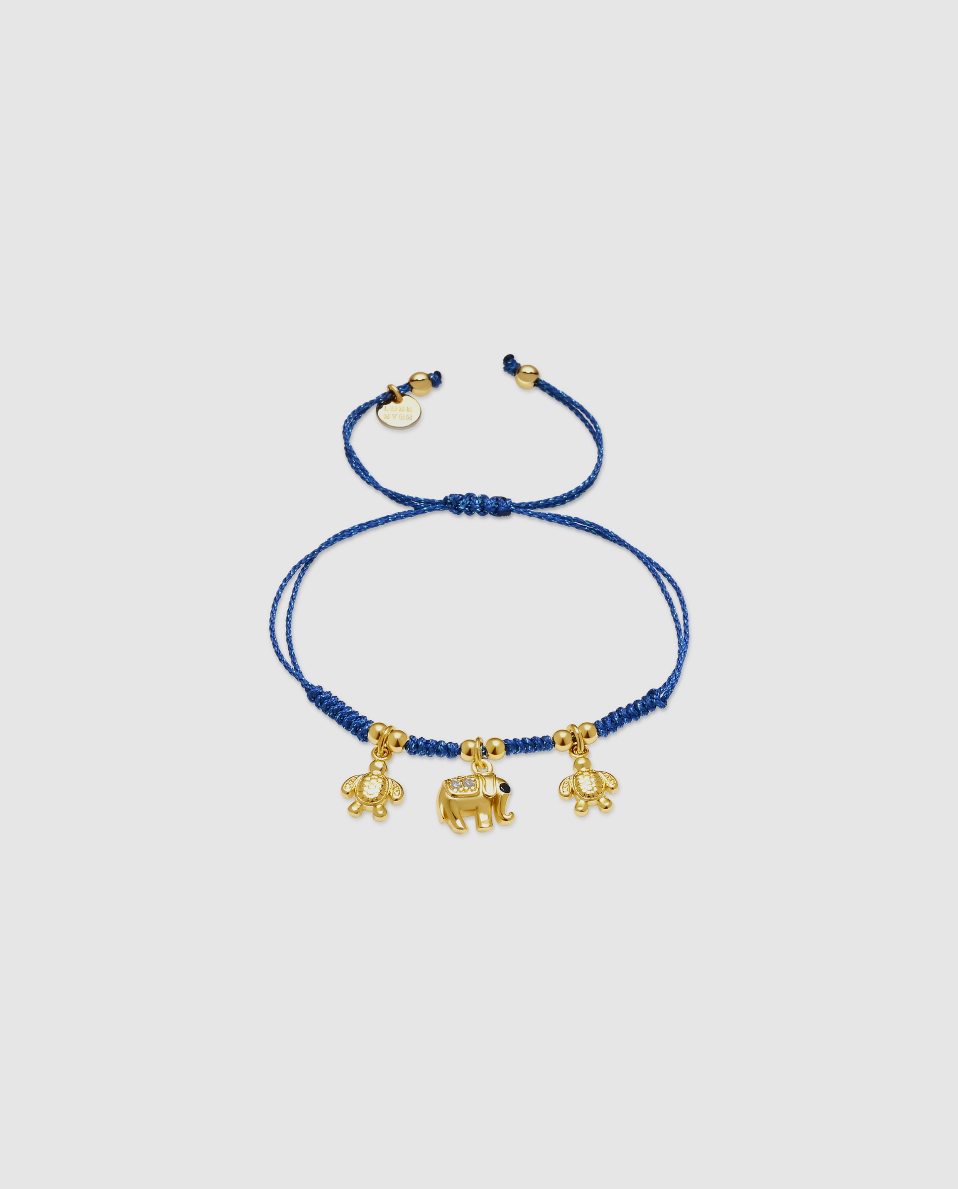 Pulsera africa con circonita acabada en oro de 18k - Luxenter - Azul Azul-1