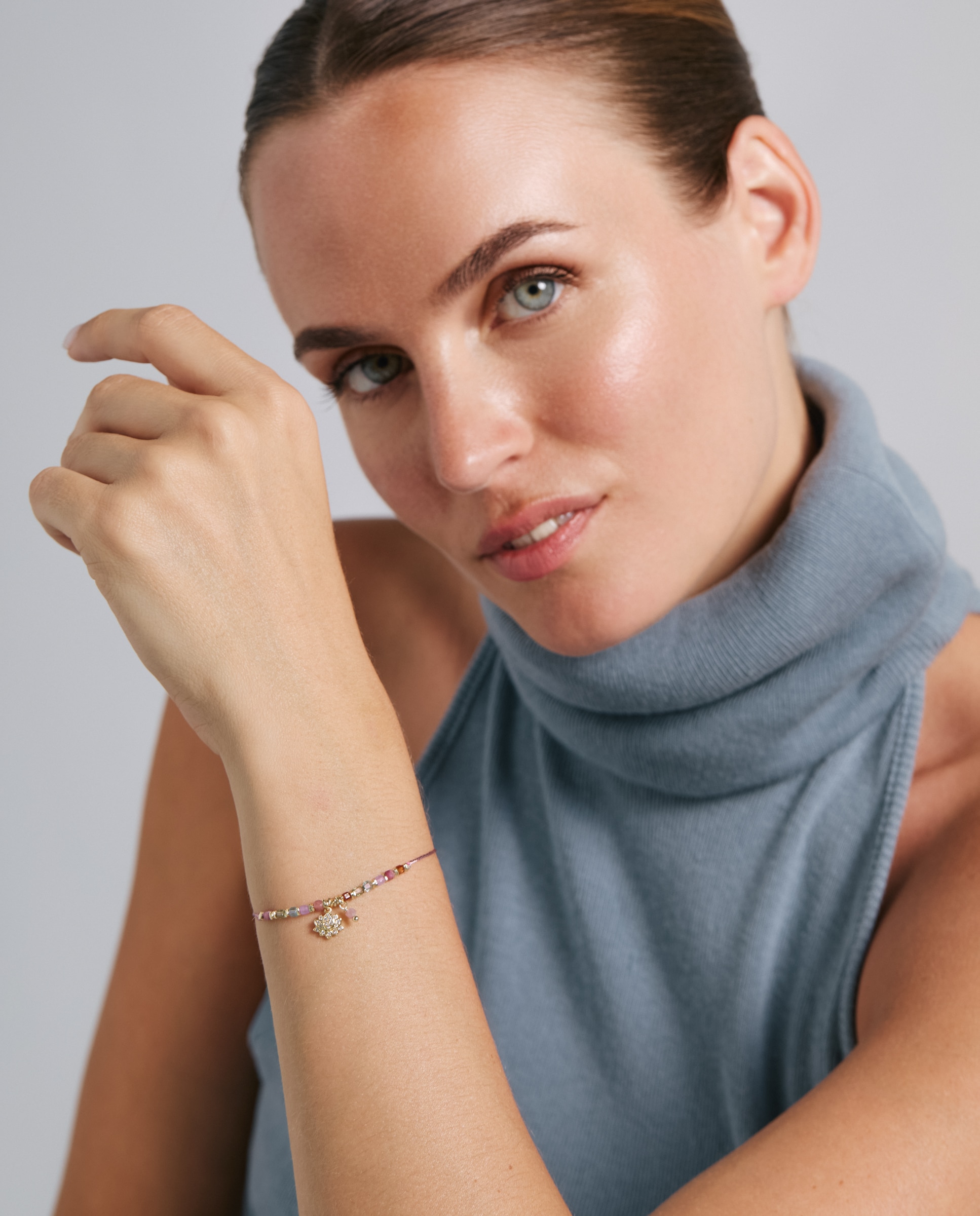 Pulsera africa con piedra natural acabada en oro de 18k - Luxenter - Multicolor Multicolor-2