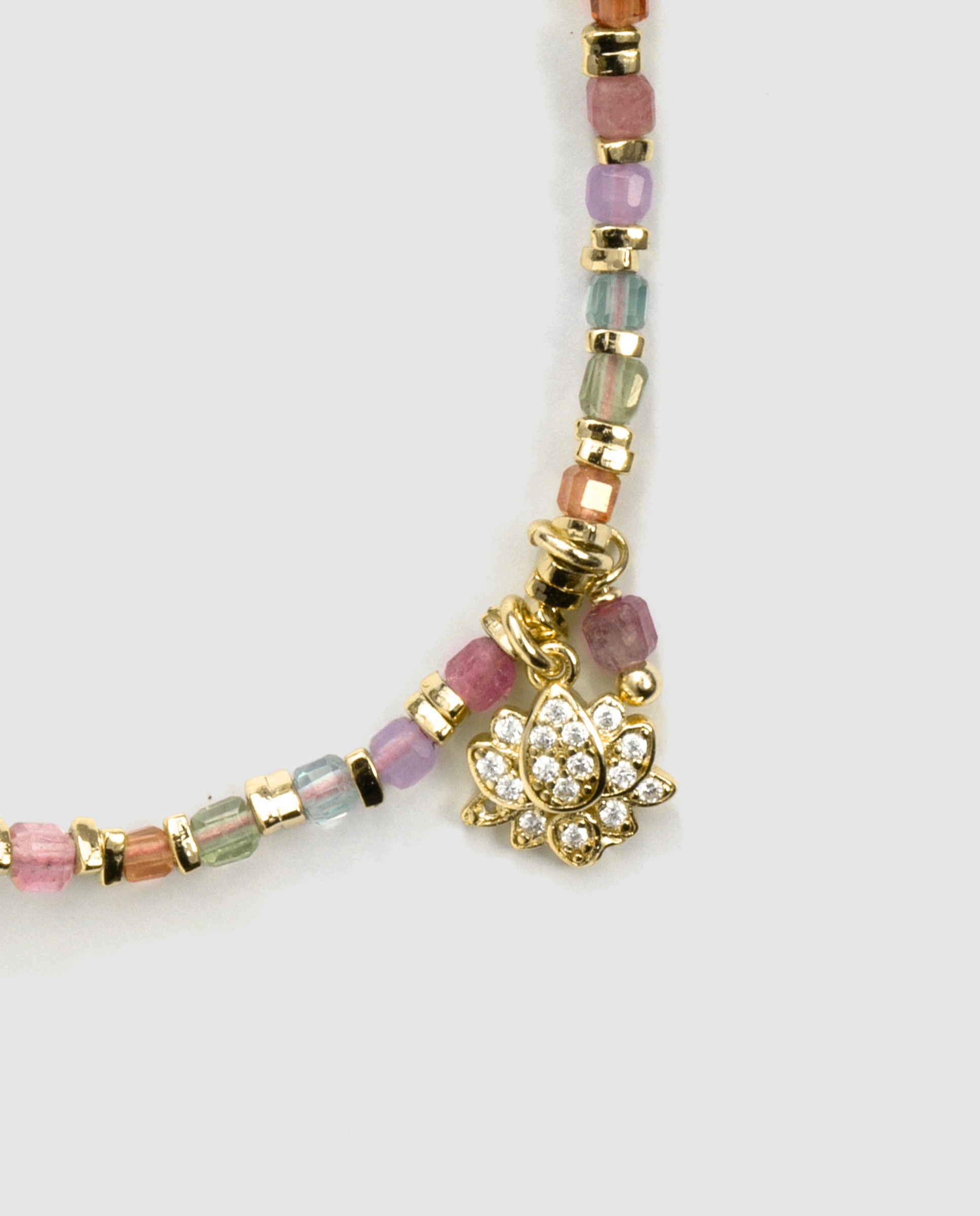 Pulsera africa con piedra natural acabada en oro de 18k - Luxenter - Multicolor Multicolor-6