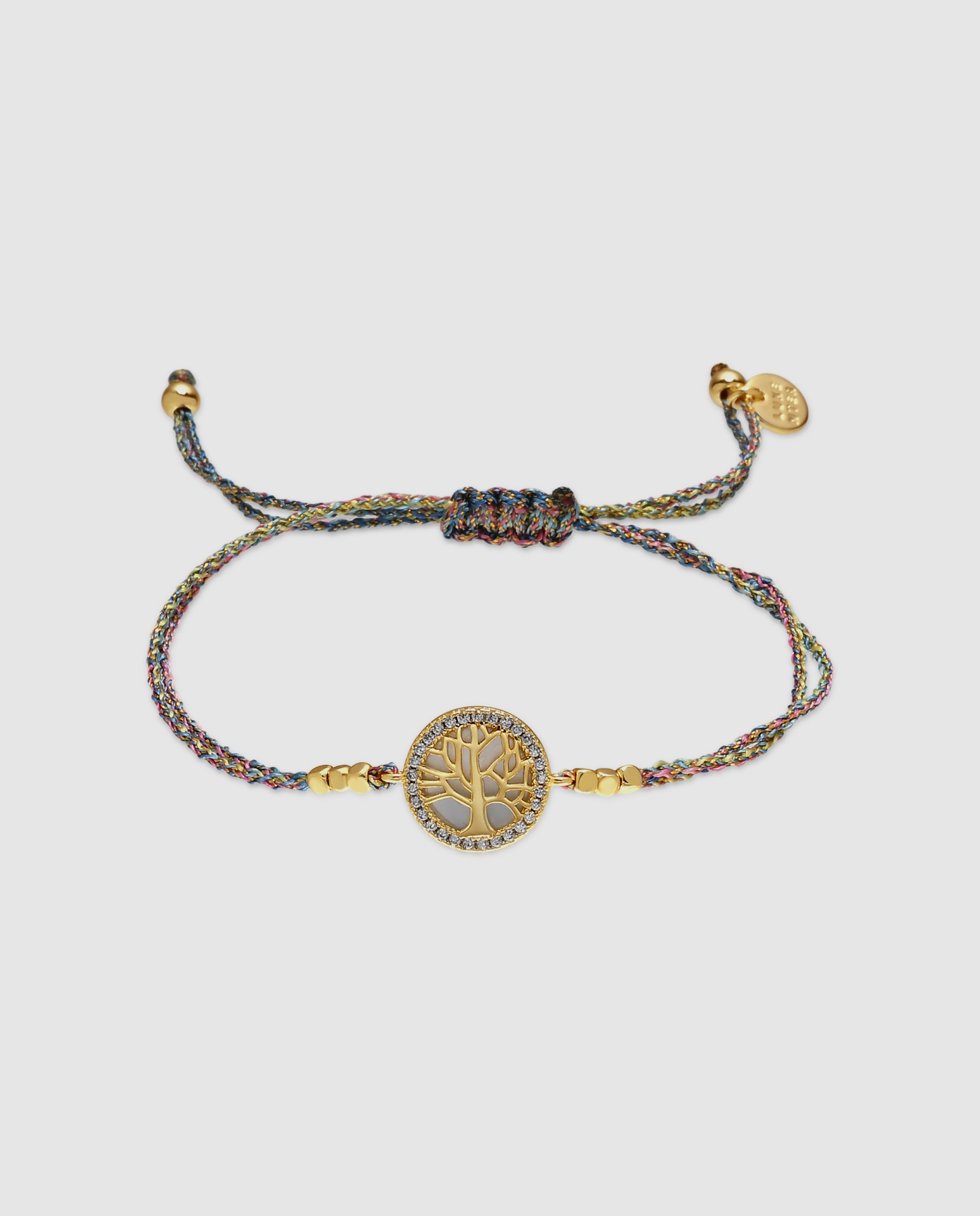 Pulsera africa con circonita acabada en oro de 18k - Luxenter - Multicolor Multicolor-1