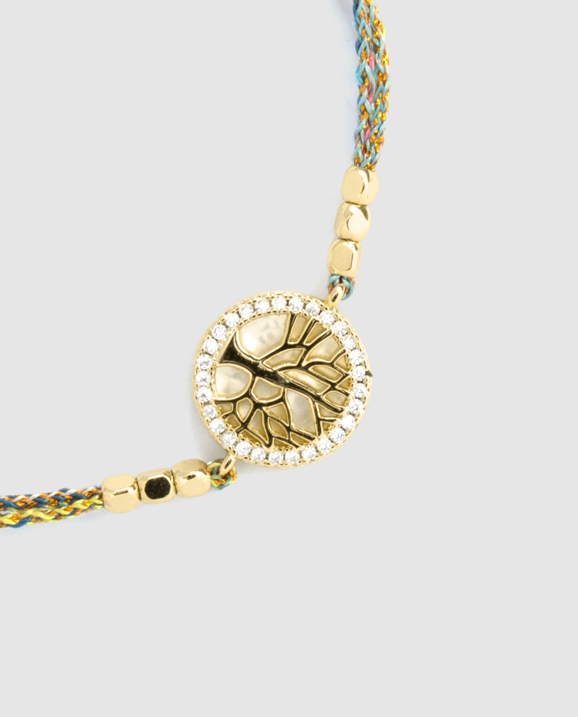 Pulsera africa con circonita acabada en oro de 18k - Luxenter - Multicolor Multicolor-6