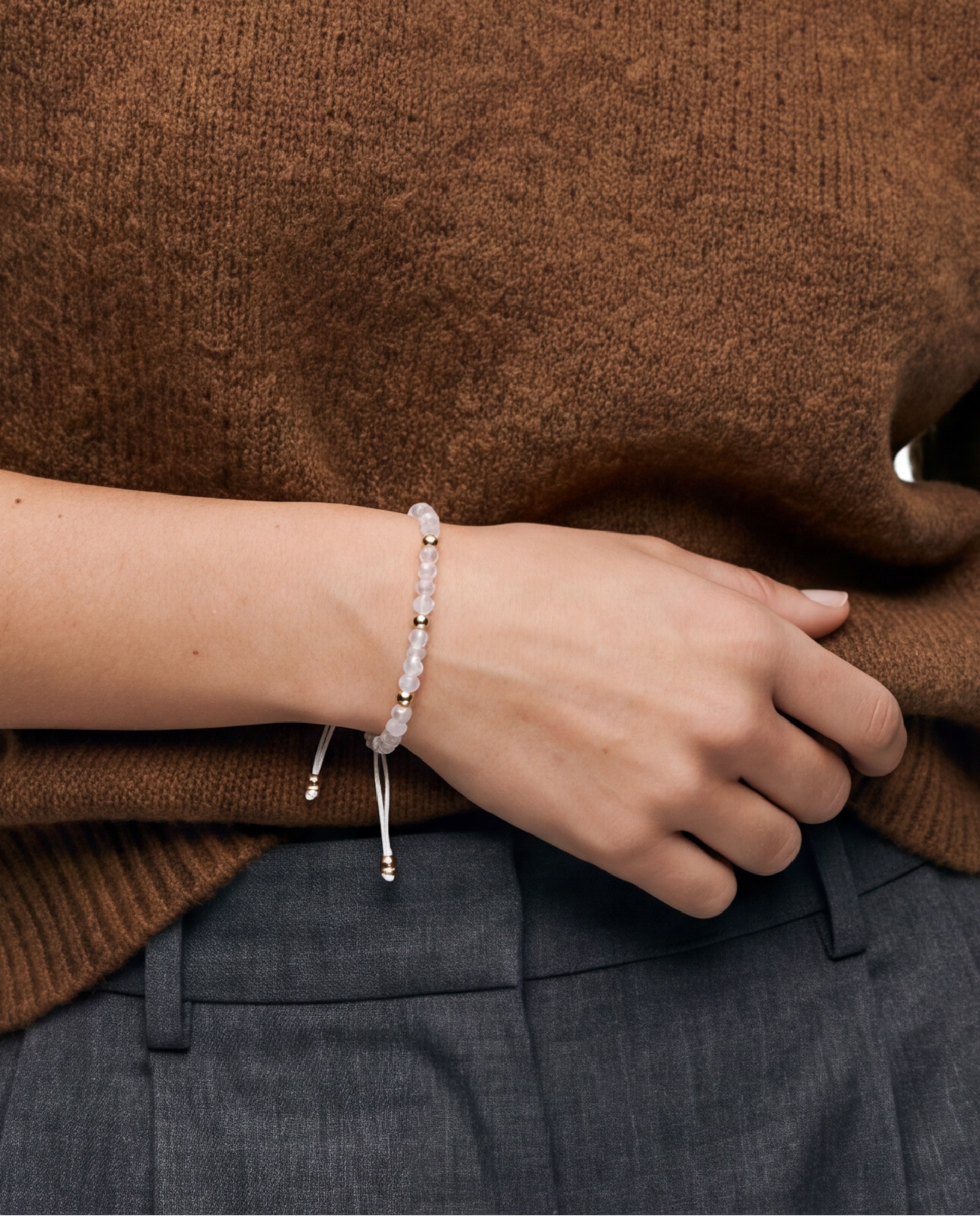 Pulsera africa con circonita acabada en oro de 18k - Luxenter - Blanco Blanco-4