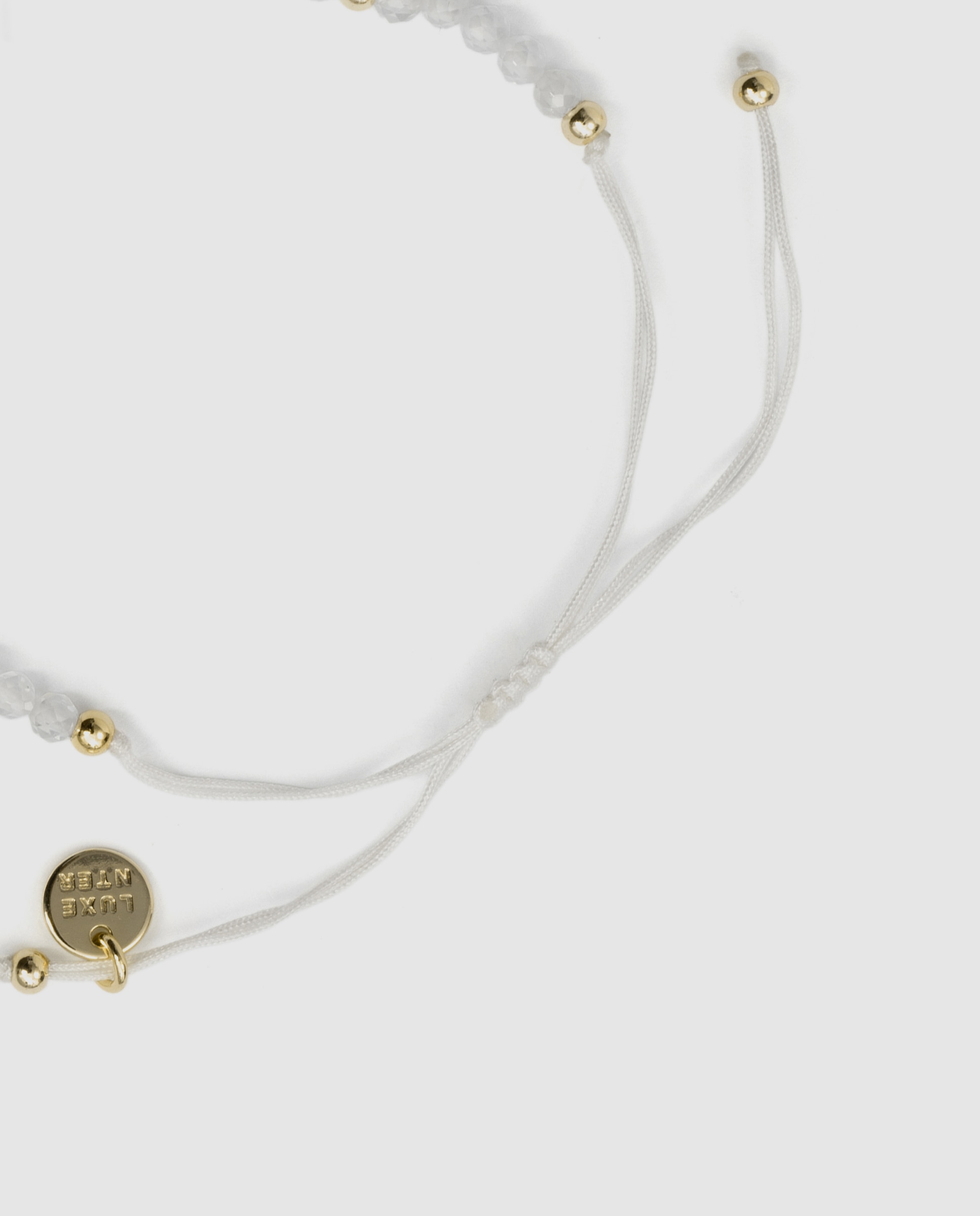 Pulsera africa con circonita acabada en oro de 18k - Luxenter - Blanco Blanco-7