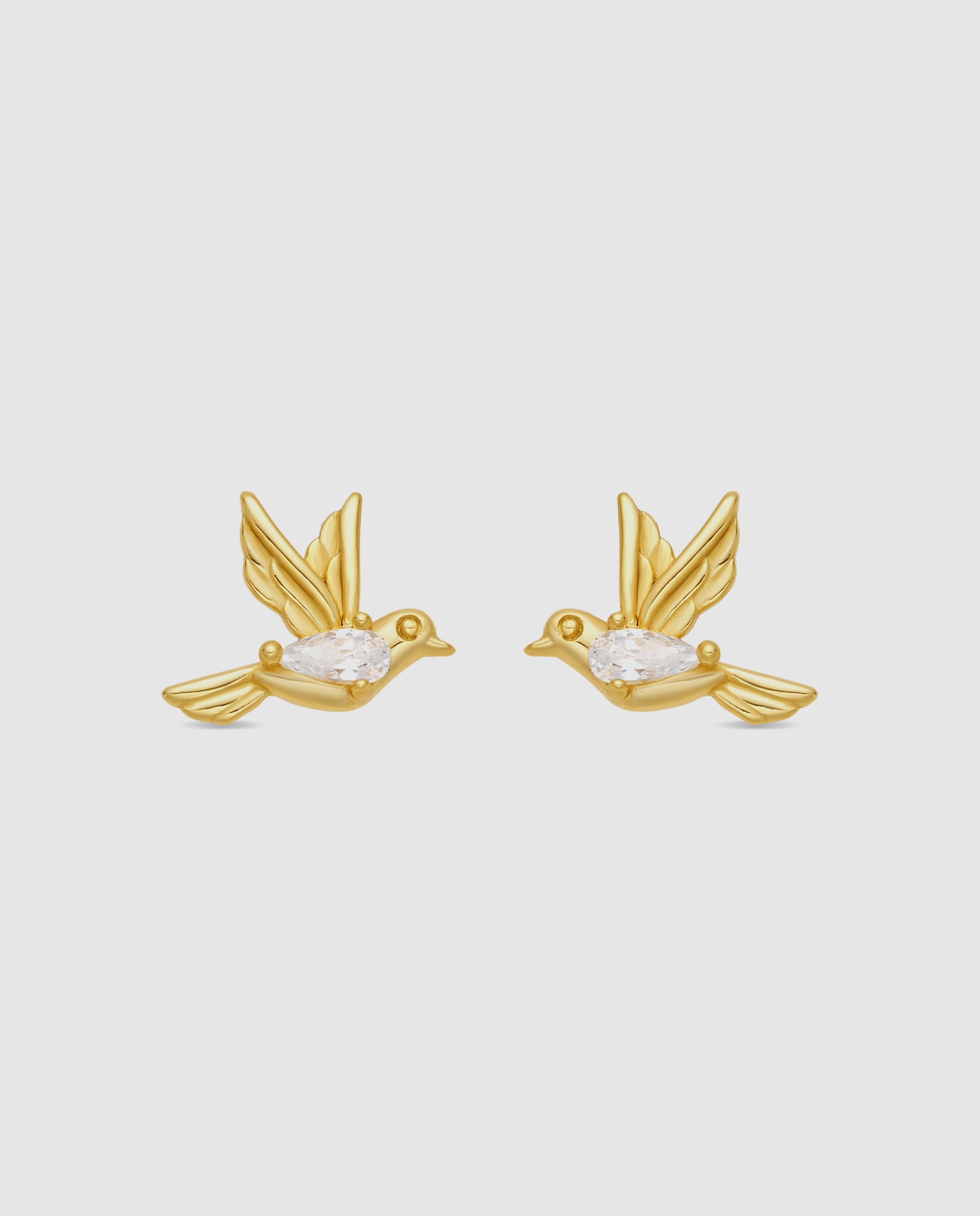 Pendientes africa con circonita acabados en oro de 18k - Luxenter - Dorado Dorado-1