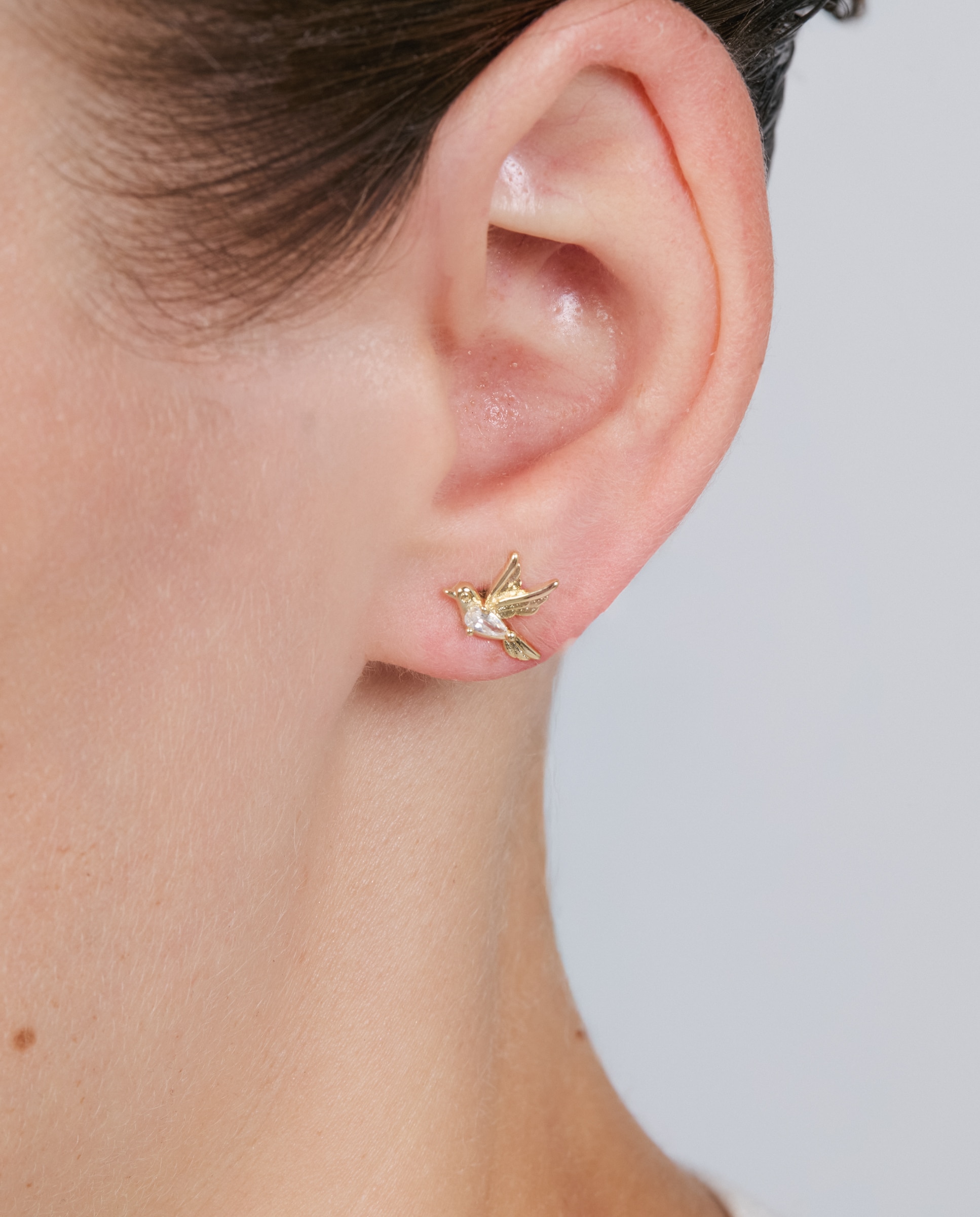 Pendientes africa con circonita acabados en oro de 18k - Luxenter - Dorado Dorado-4