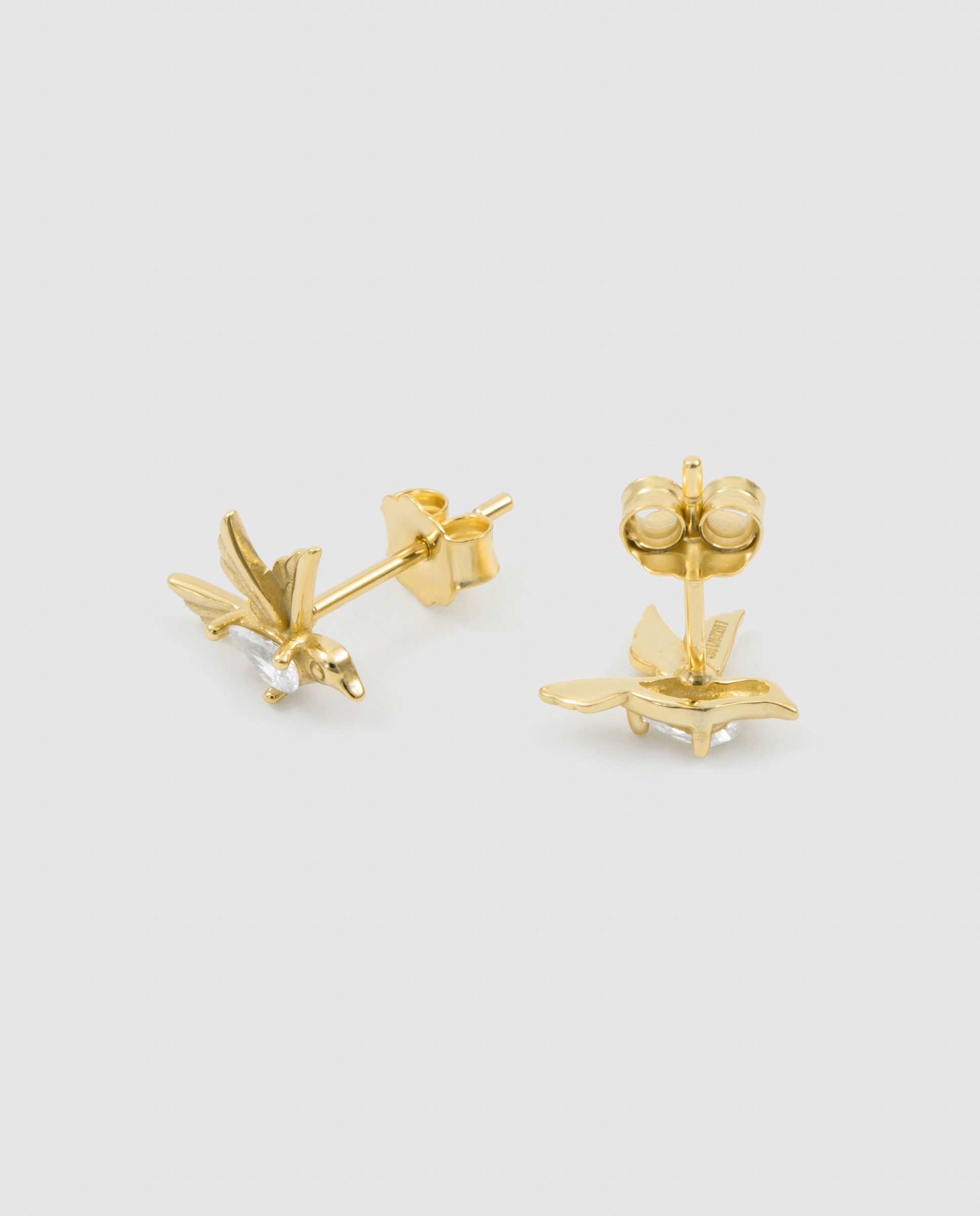 Pendientes africa con circonita acabados en oro de 18k - Luxenter - Dorado Dorado-6