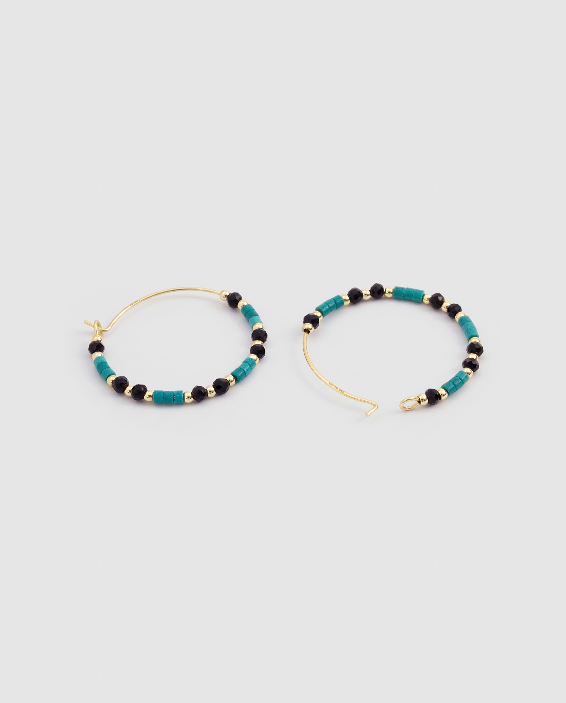 Pendientes africa con acabados en oro de 18k - Luxenter - Azul Azul-6
