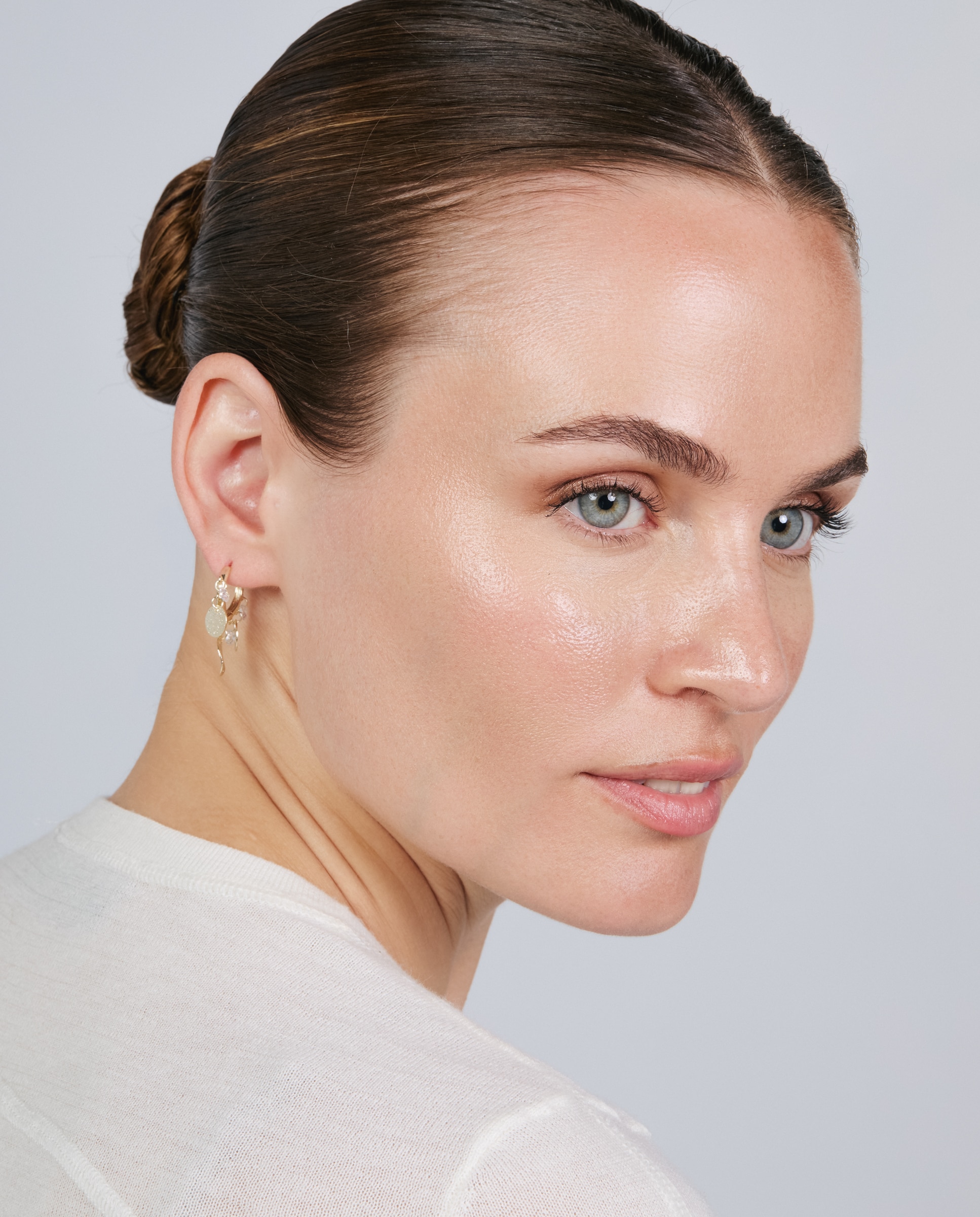 Pendientes de aro africa con circonita acabados en oro de 18k - Luxenter - Dorado Dorado-5