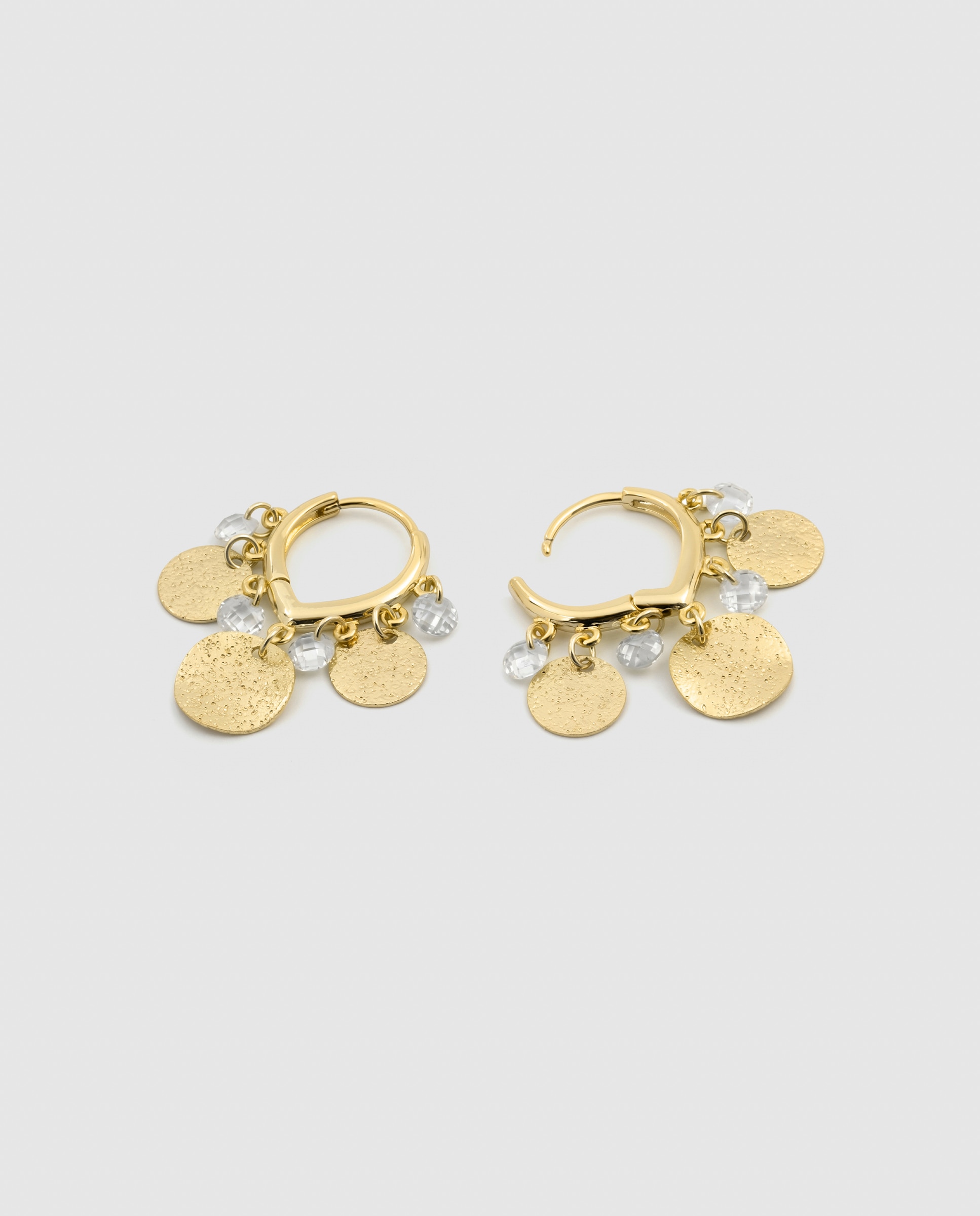 Pendientes de aro africa con circonita acabados en oro de 18k - Luxenter - Dorado Dorado-6