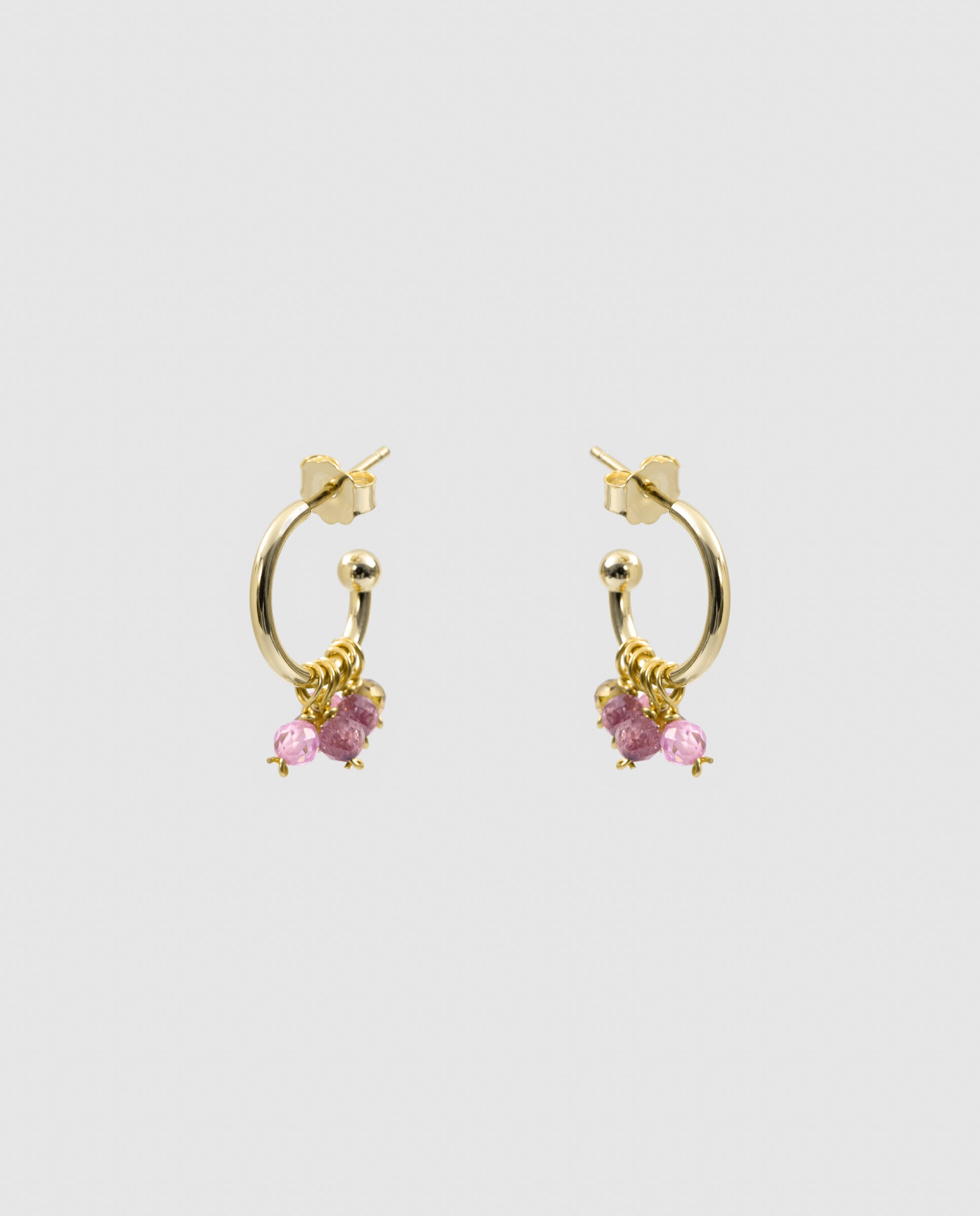 Pendientes africa con circonita acabados en oro de 18k - Luxenter - Multicolor Multicolor-3