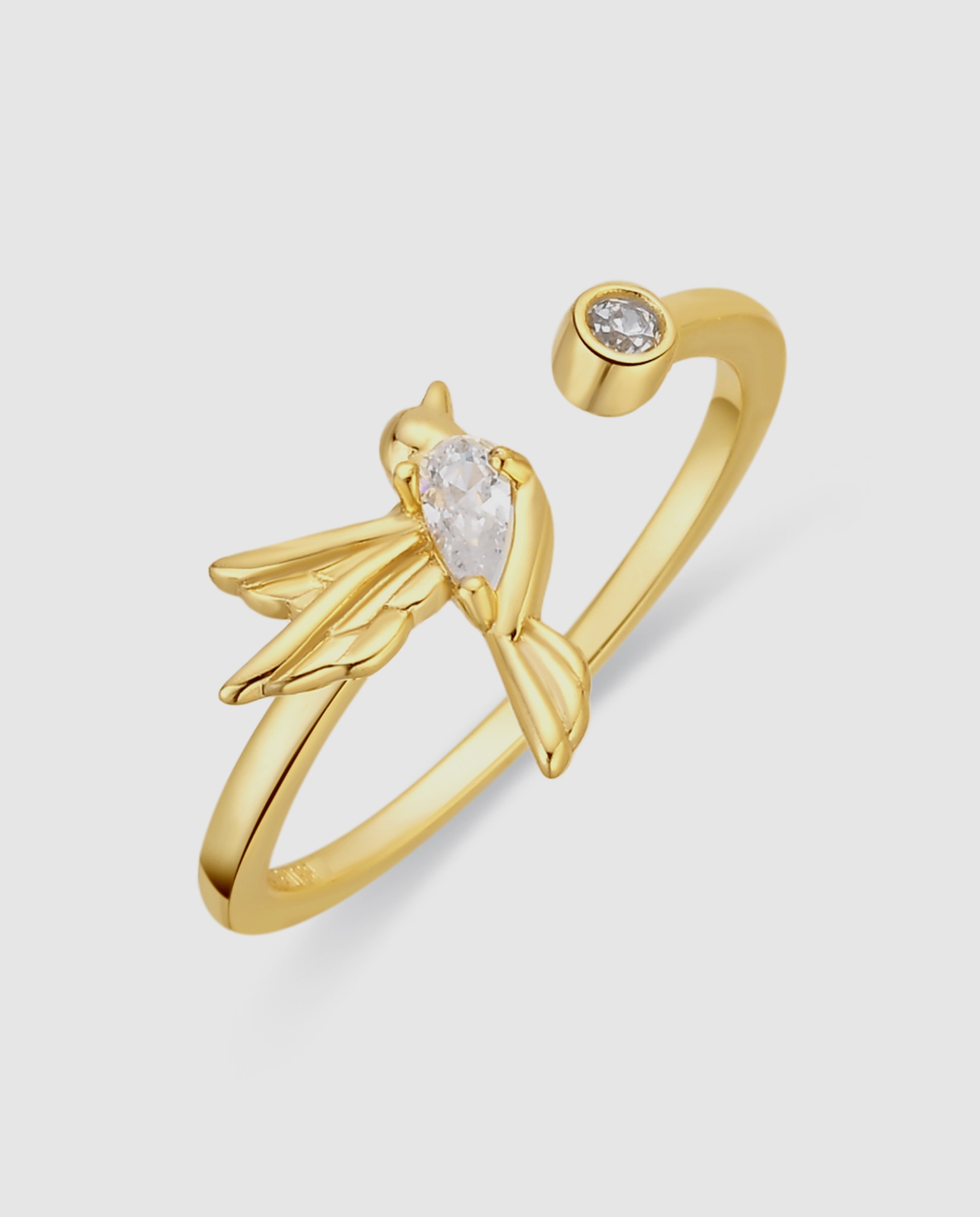Anillo africa con circonita acabado en oro de 18k - Luxenter - Dorado Dorado-1