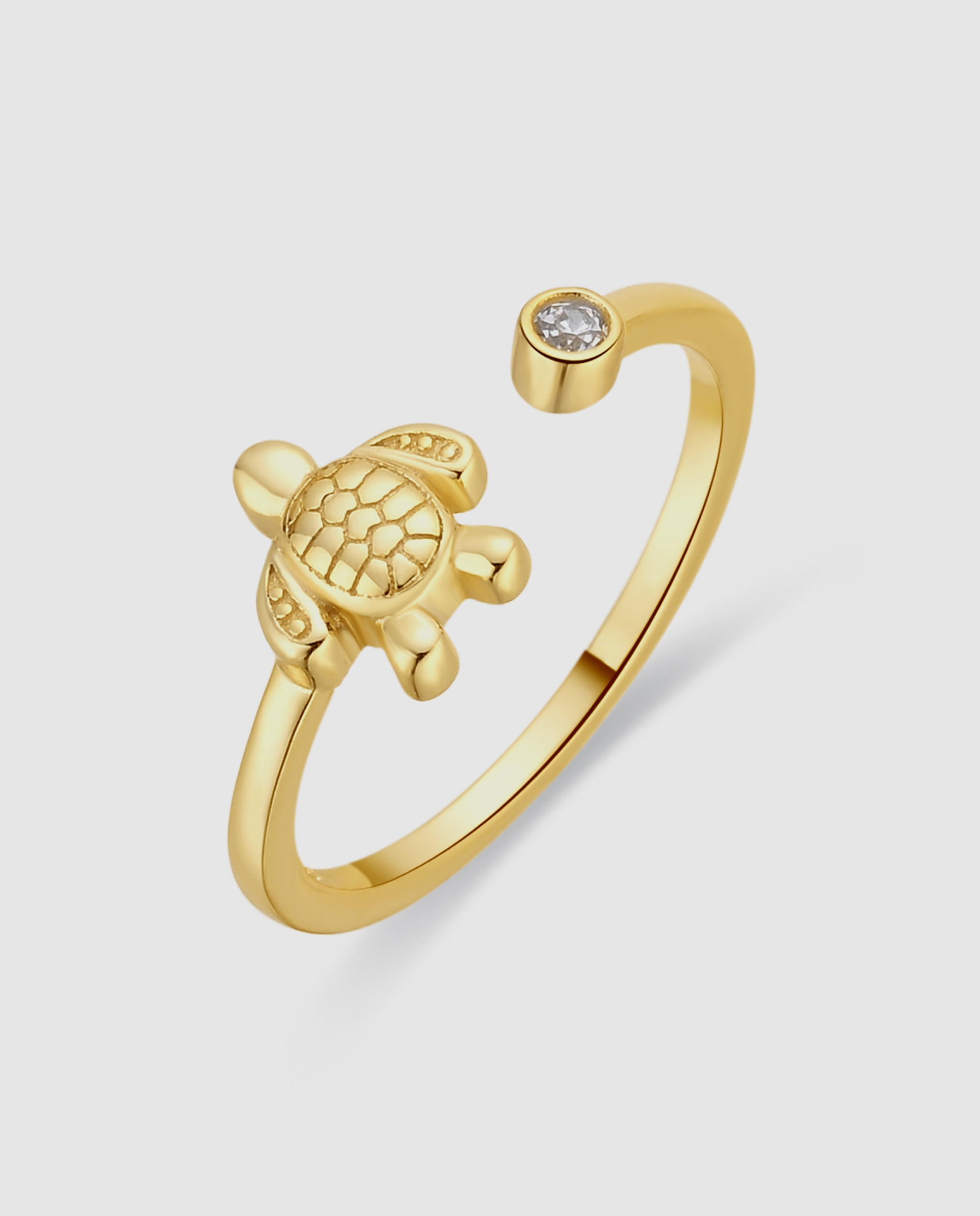 Anillo africa con circonita acabado en oro de 18k - Luxenter - Dorado Dorado-1
