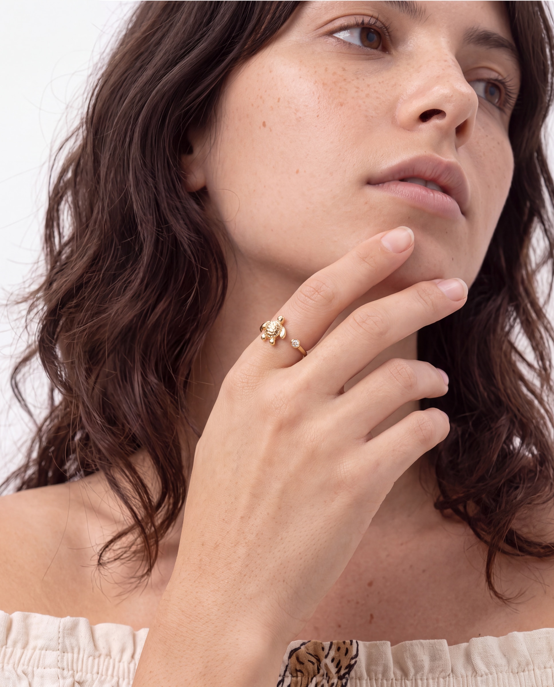 Anillo africa con circonita acabado en oro de 18k - Luxenter - Dorado Dorado-2