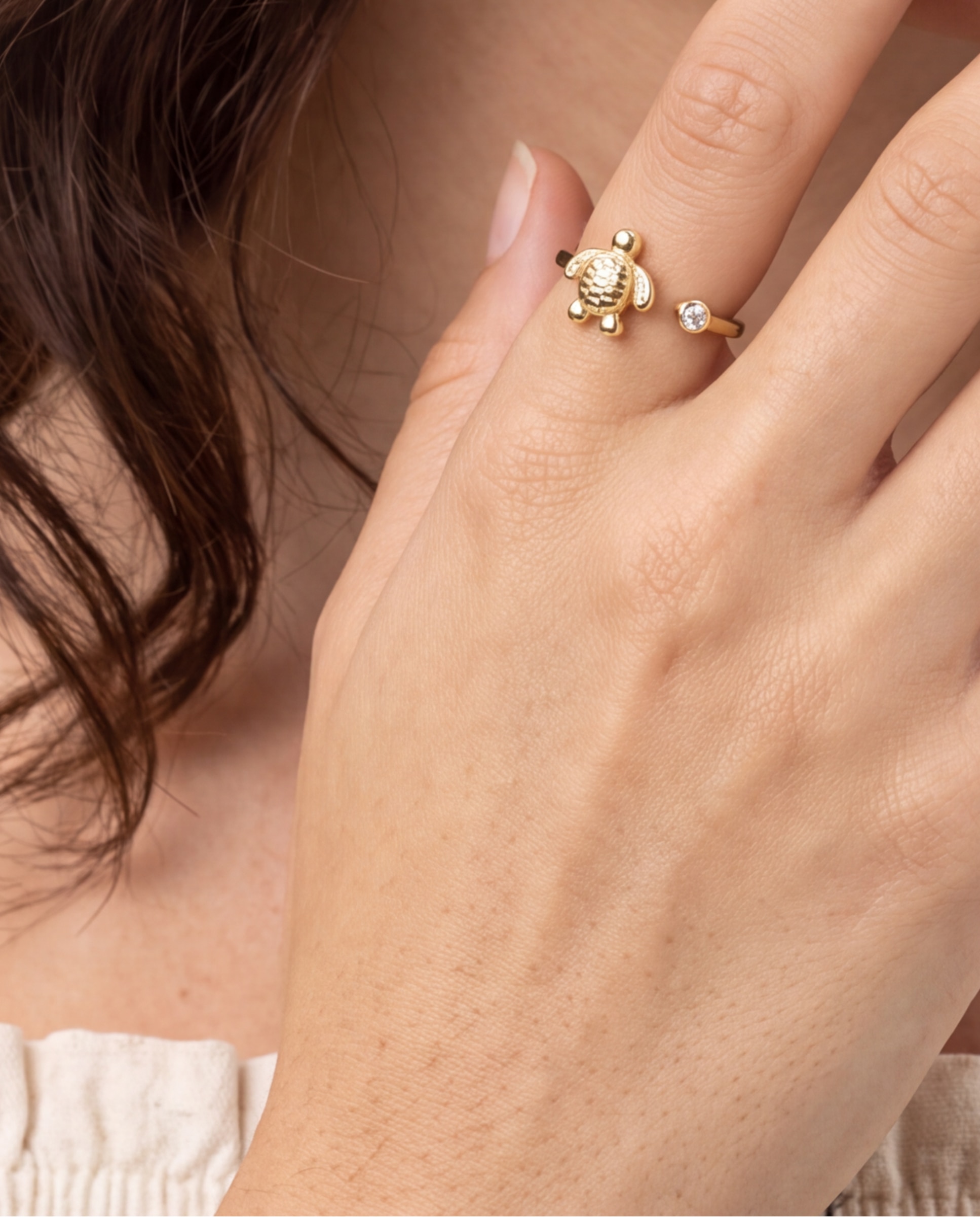 Anillo africa con circonita acabado en oro de 18k - Luxenter - Dorado Dorado-4