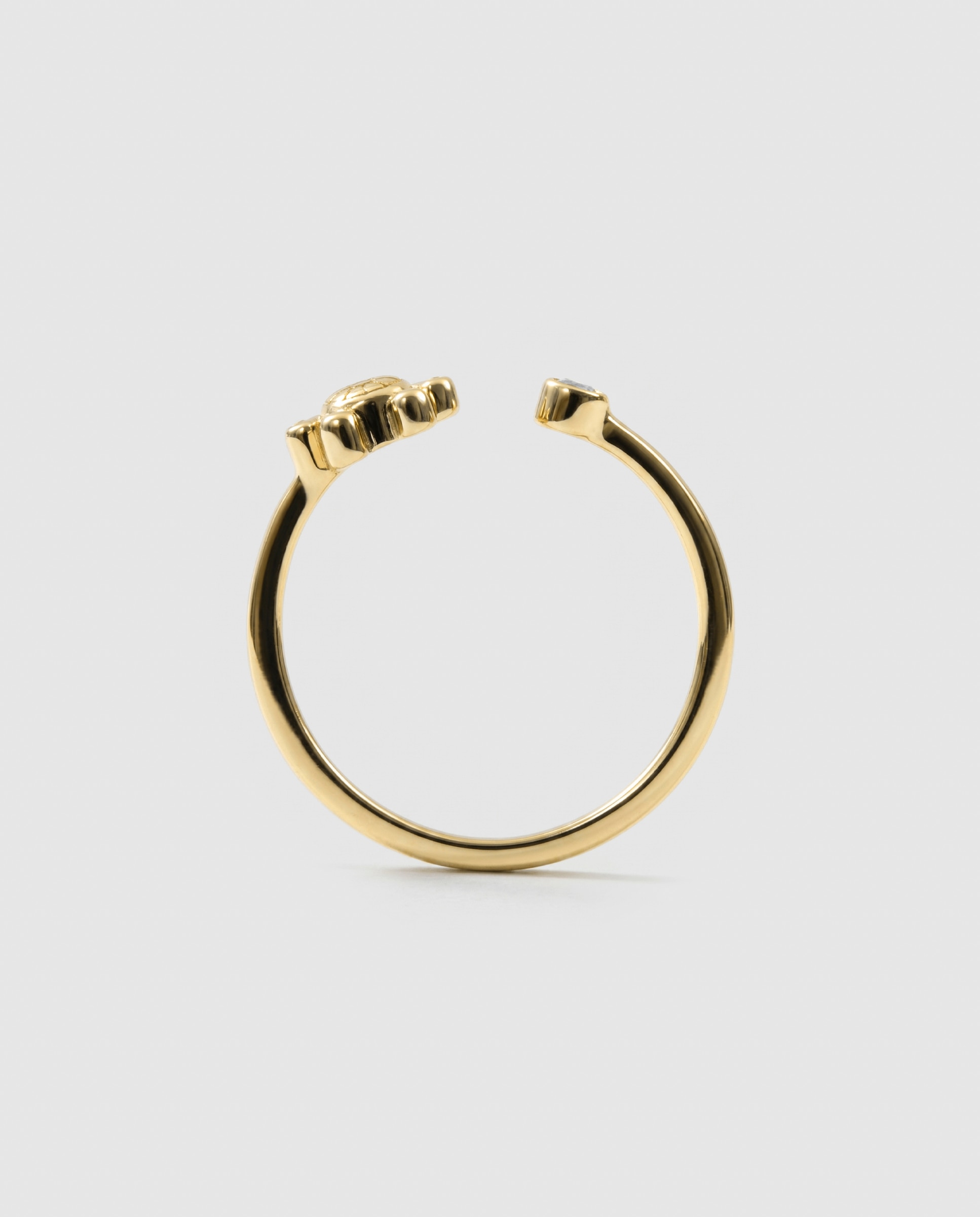 Anillo africa con circonita acabado en oro de 18k - Luxenter - Dorado Dorado-7