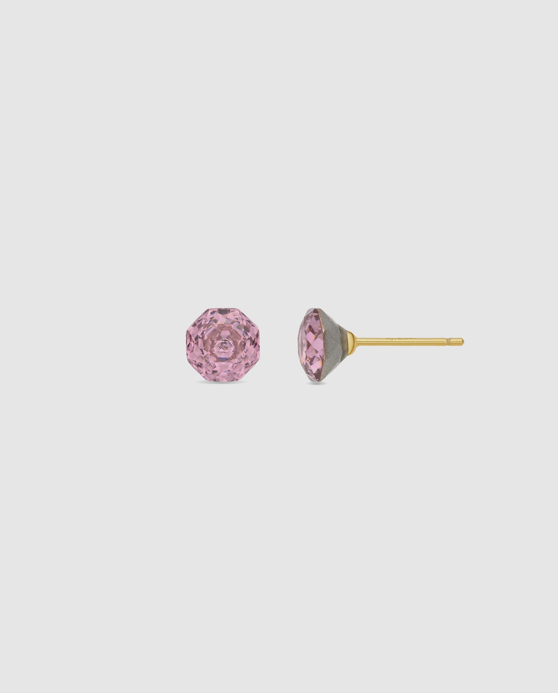Pendientes africa con circonita rubí acabados en oro de 18k - Luxenter - Rosa Rosa-1