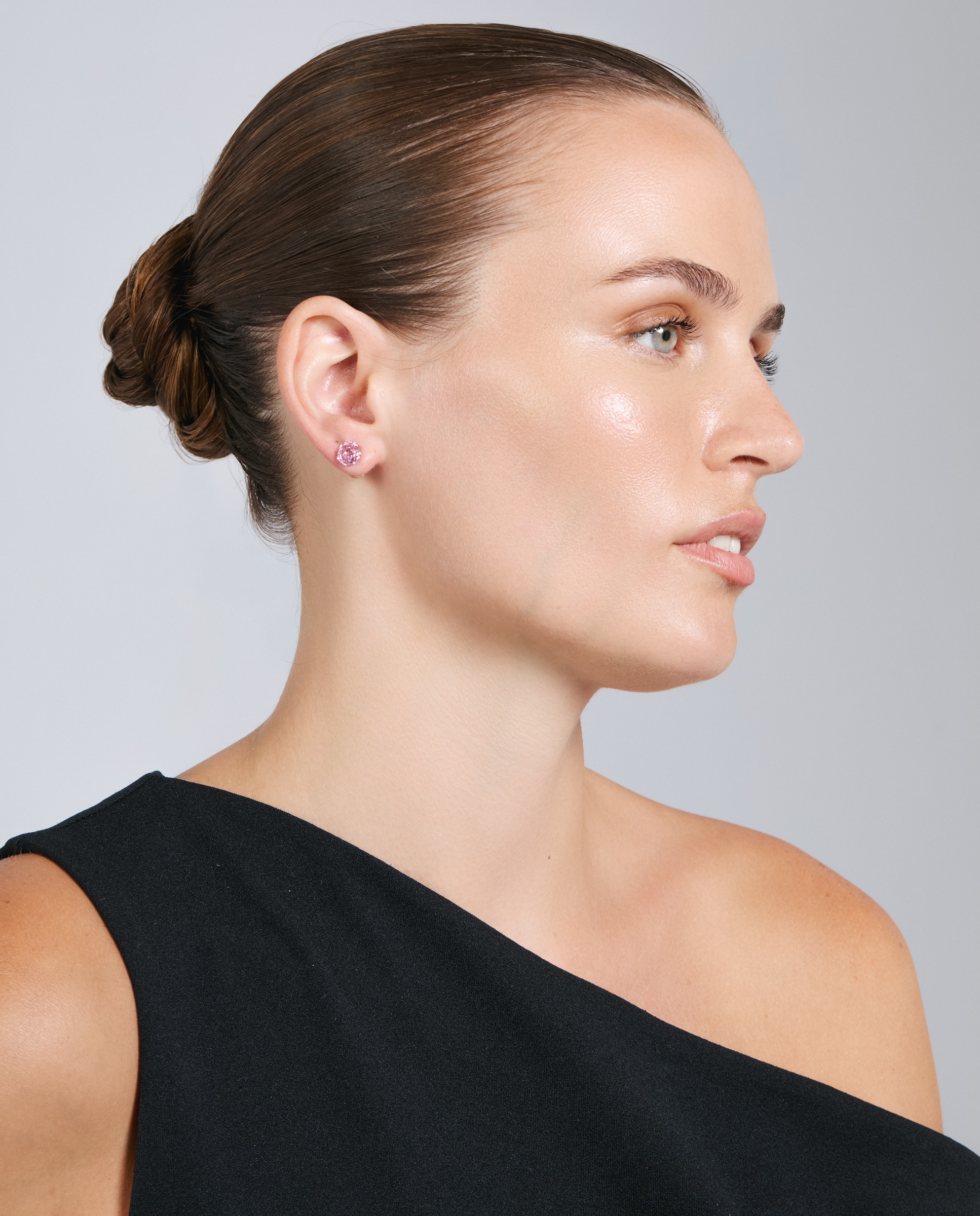 Pendientes africa con circonita rubí acabados en oro de 18k - Luxenter - Rosa Rosa-5