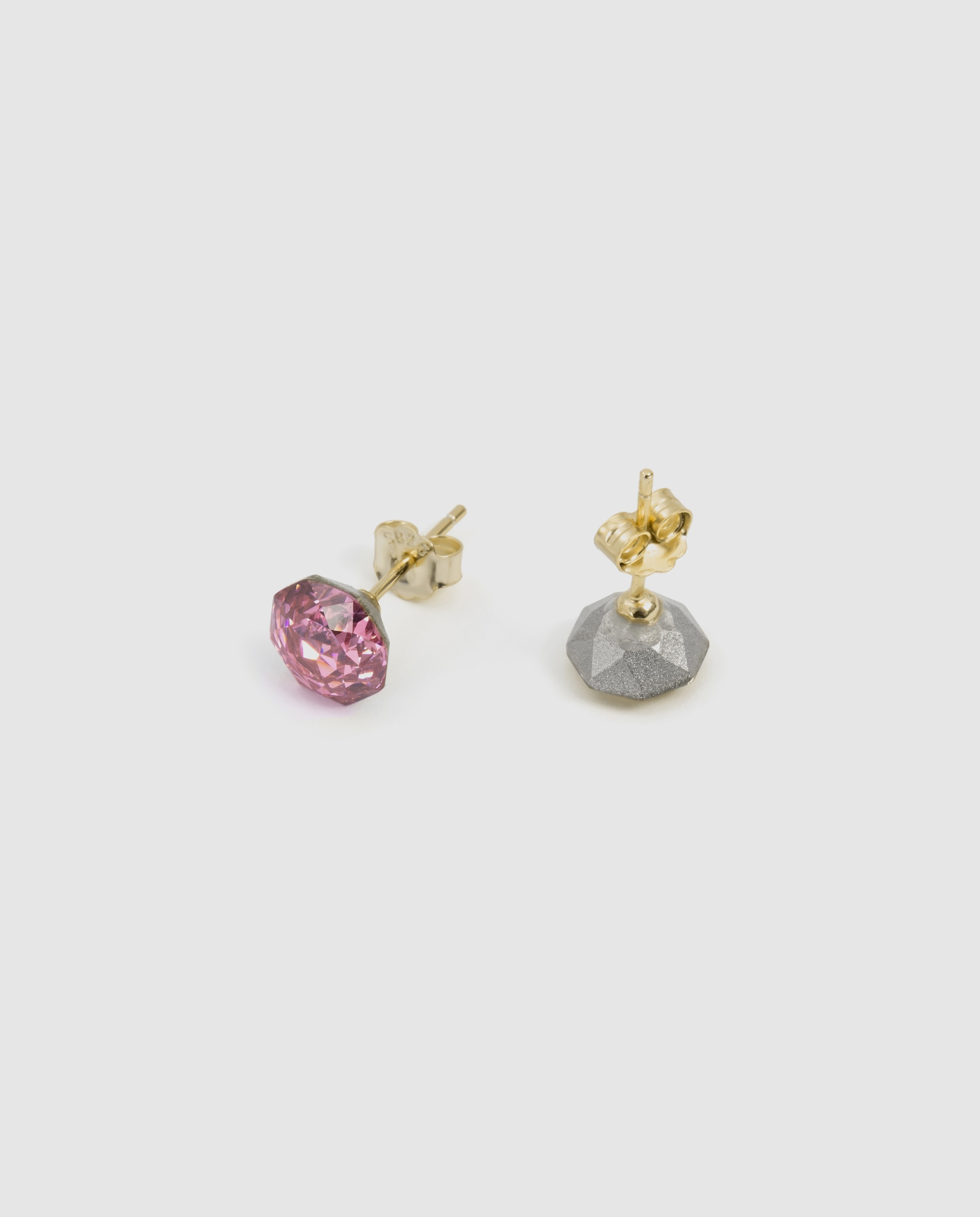 Pendientes africa con circonita rubí acabados en oro de 18k - Luxenter - Rosa Rosa-6