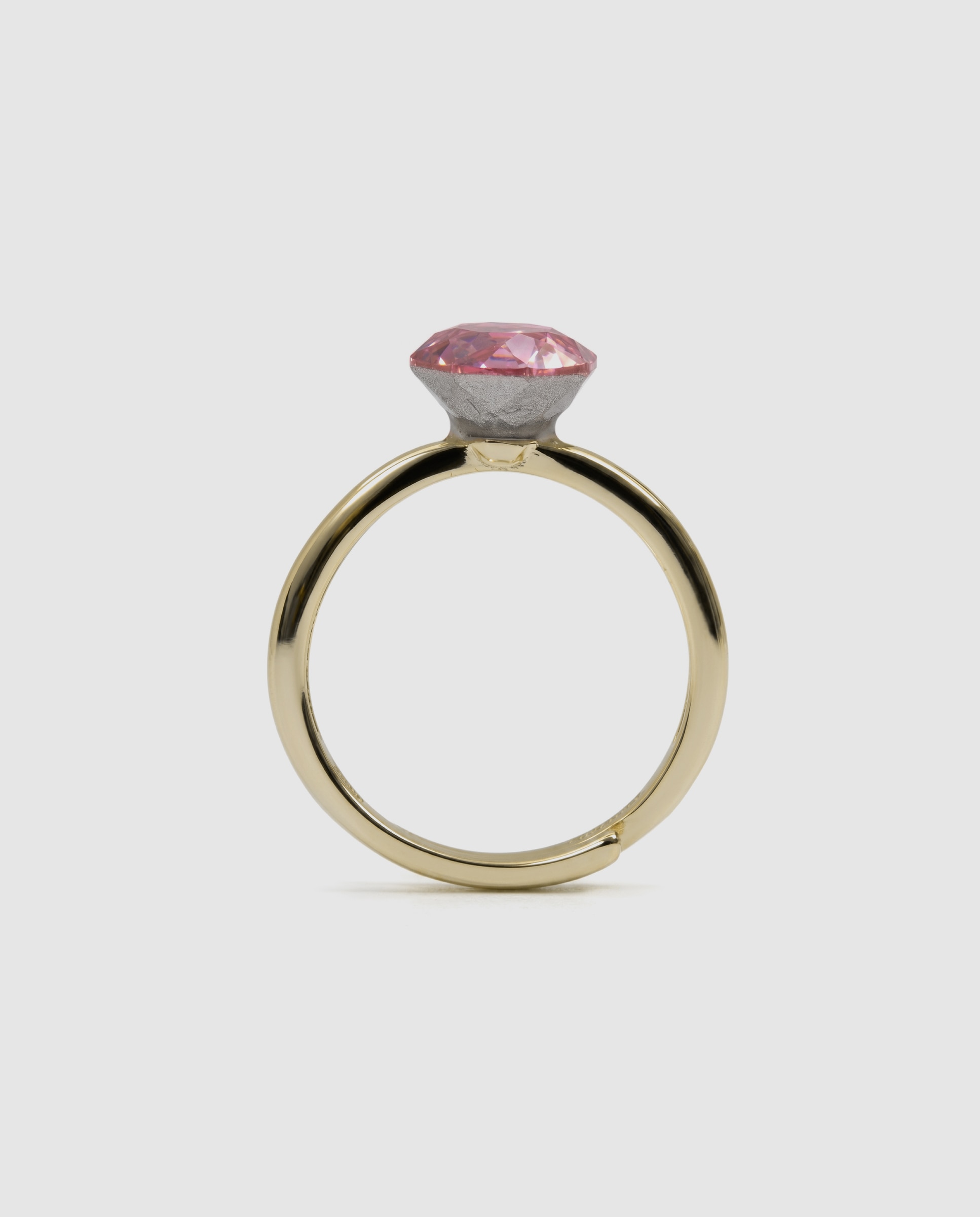 Anillo africa con circonita rubí acabado en oro de 18k - Luxenter - Rosa Rosa-7