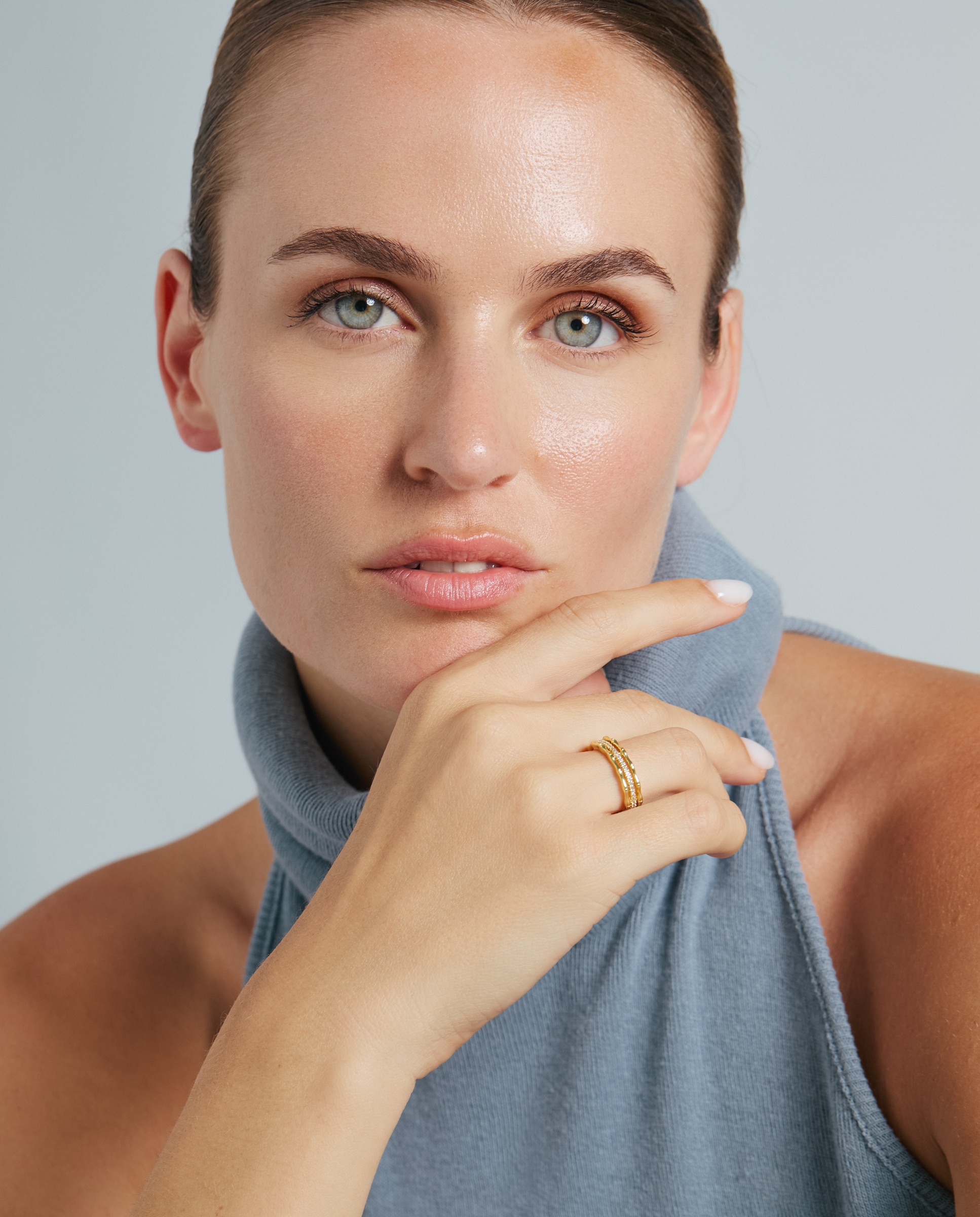 Anillo africa con circonita acabado en oro de 18k - Luxenter - Dorado Dorado-2