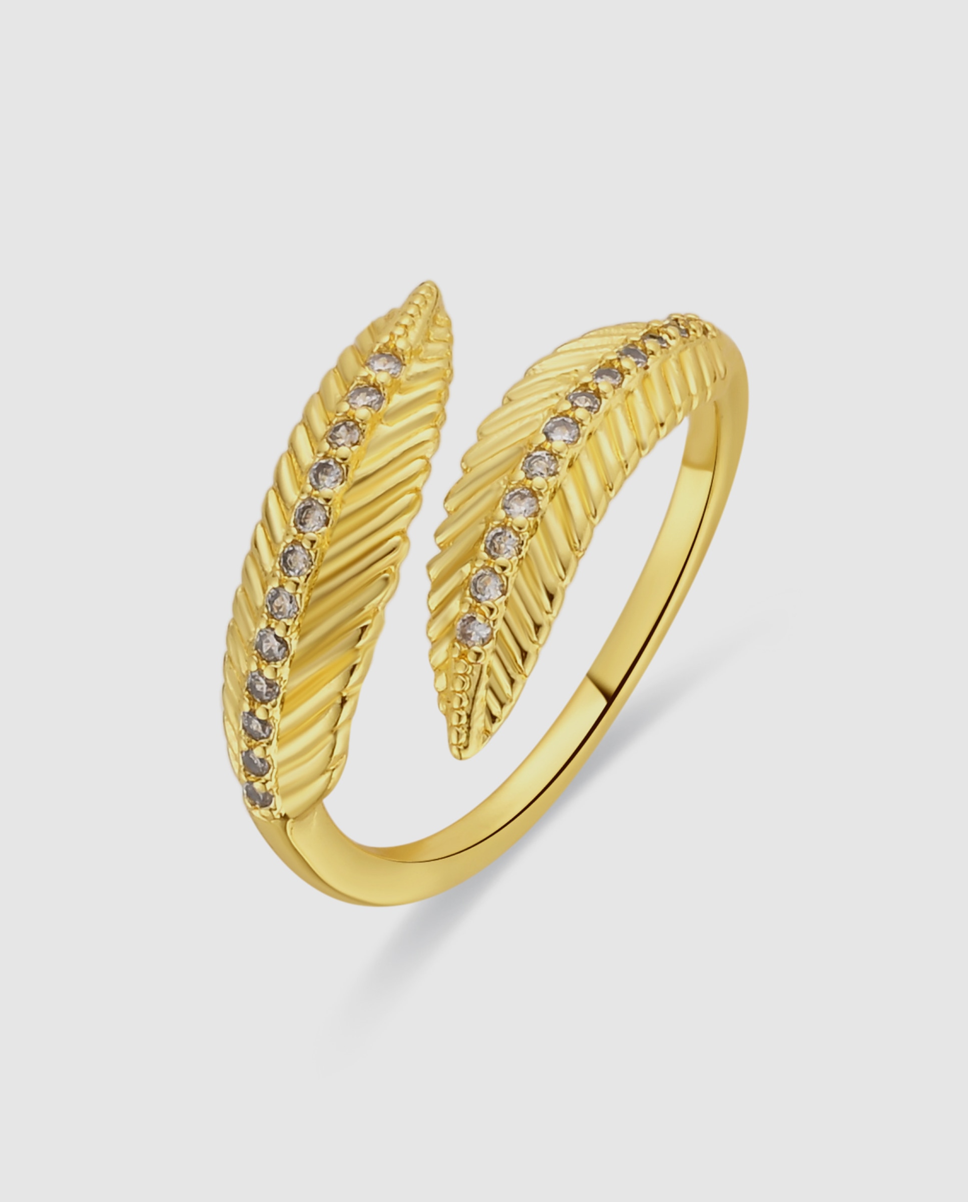 Anillo africa con circonita acabado en oro de 18k - Luxenter - Dorado Dorado-1