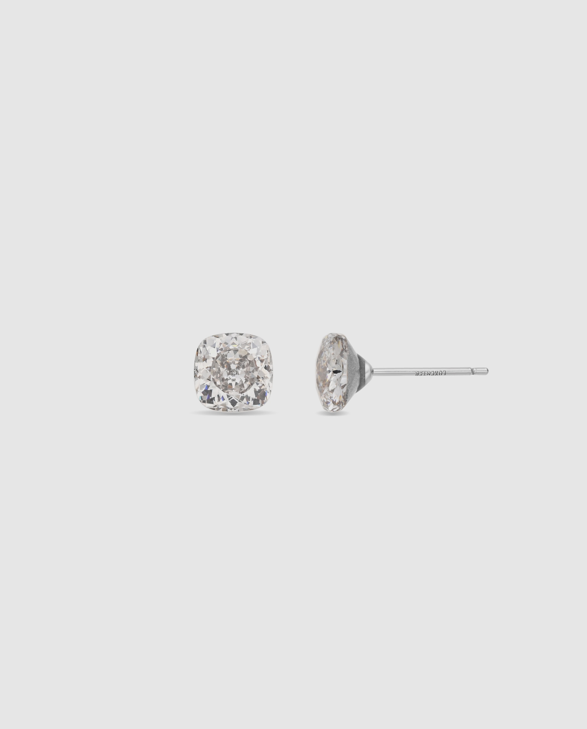 Pendientes africa con circonita acabados en rodio - Luxenter - Blanco Blanco-1