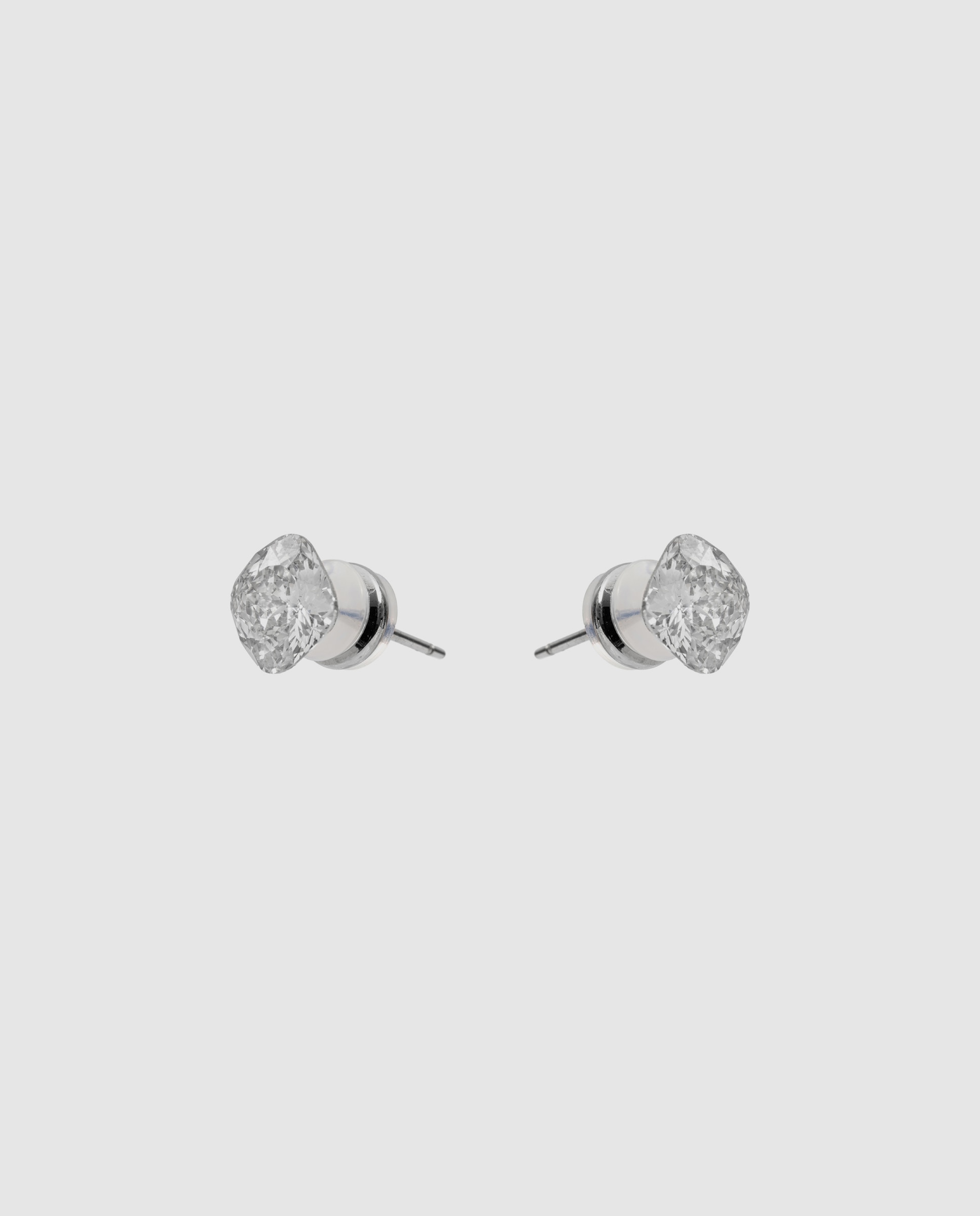 Pendientes africa con circonita acabados en rodio - Luxenter - Blanco Blanco-3