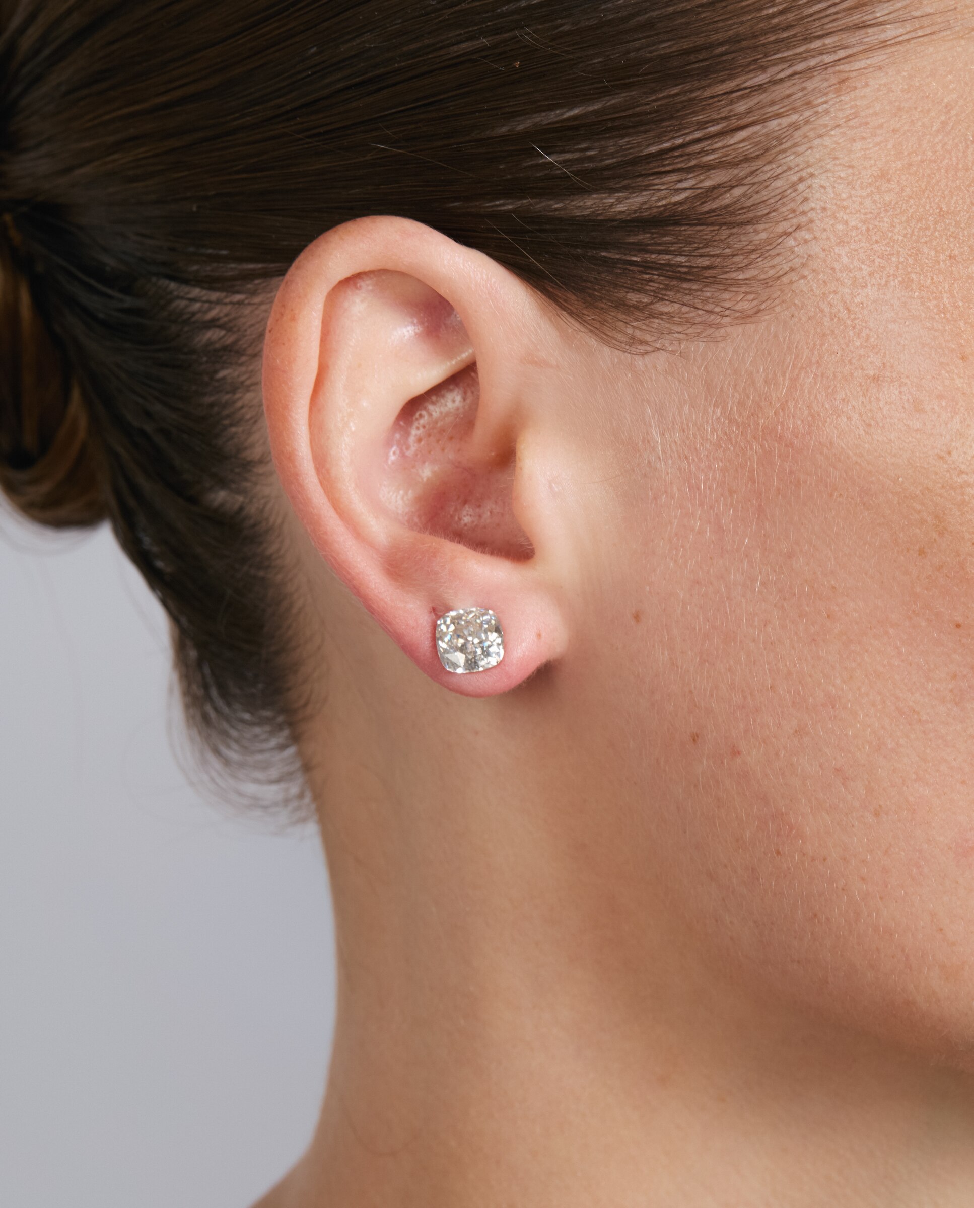 Pendientes africa con circonita acabados en rodio - Luxenter - Blanco Blanco-4