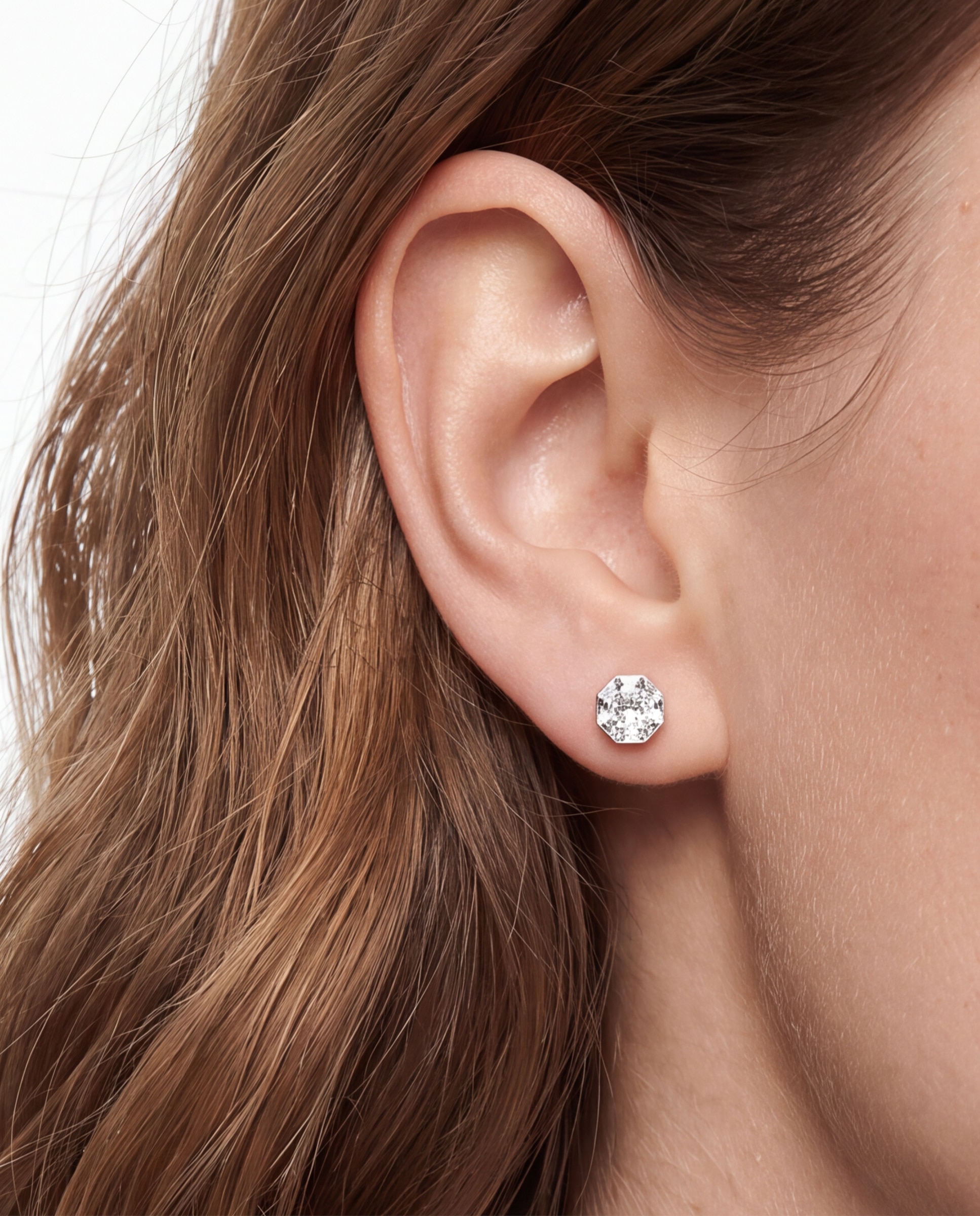 Pendientes africa con circonita acabados en rodio - Luxenter - Blanco Blanco-4