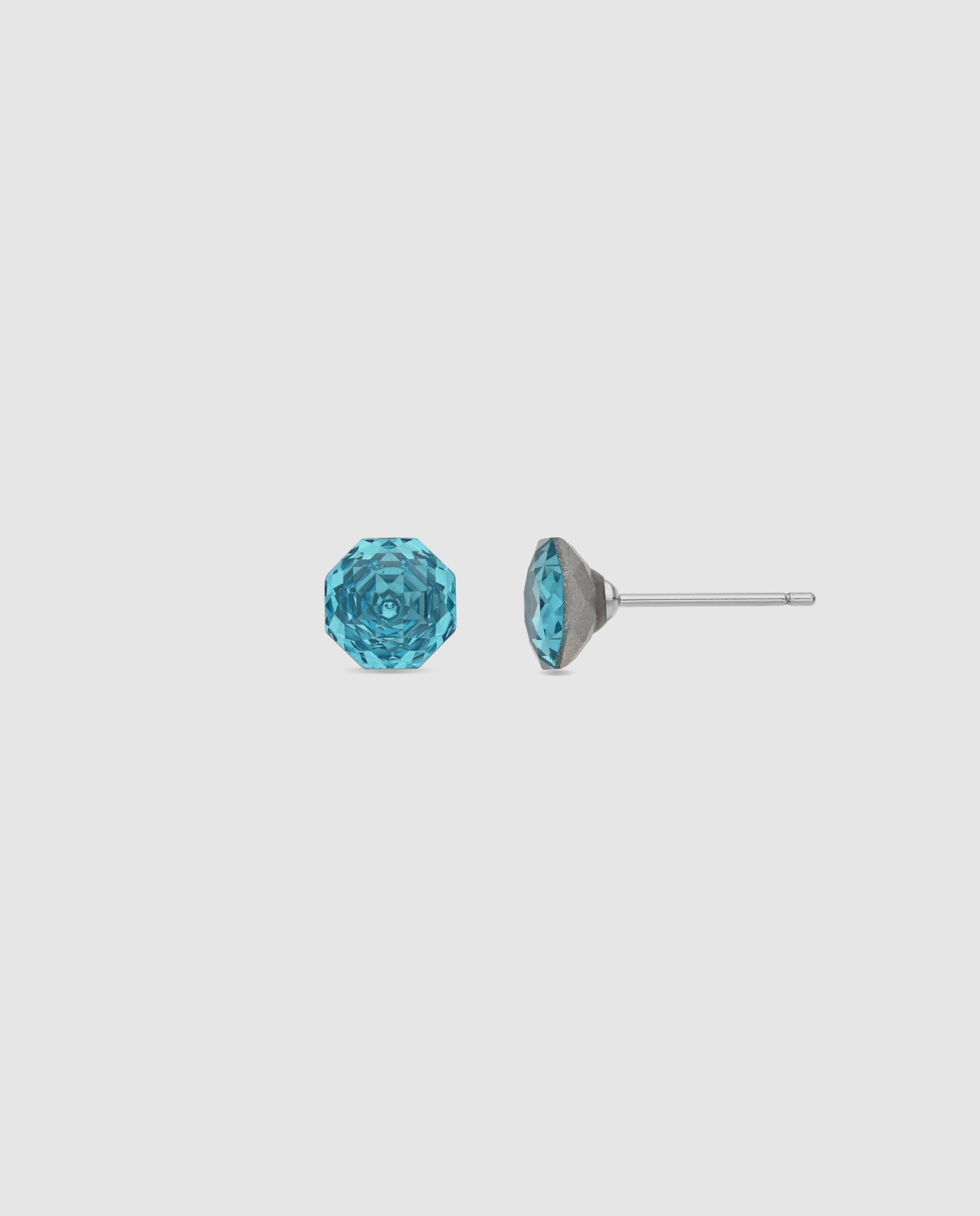 Imagen 0 de Pendientes africa con circonita zafiro acabados en rodio Azul
