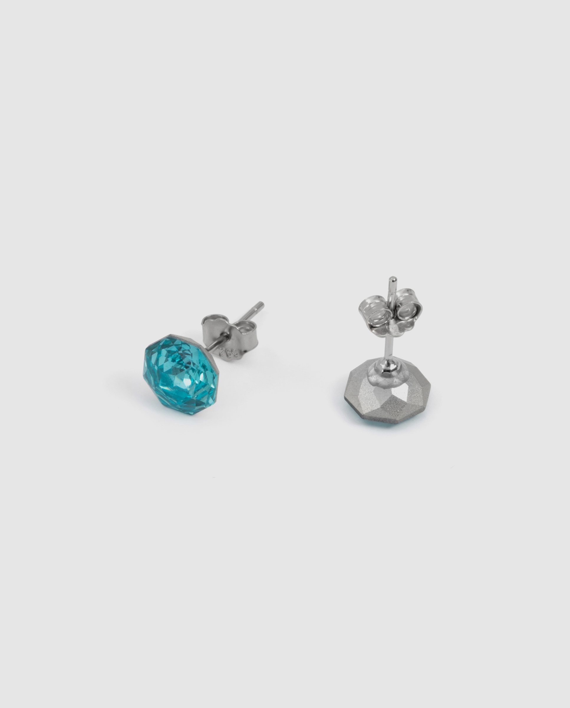 Pendientes africa con circonita zafiro acabados en rodio - Luxenter - Azul Azul-6