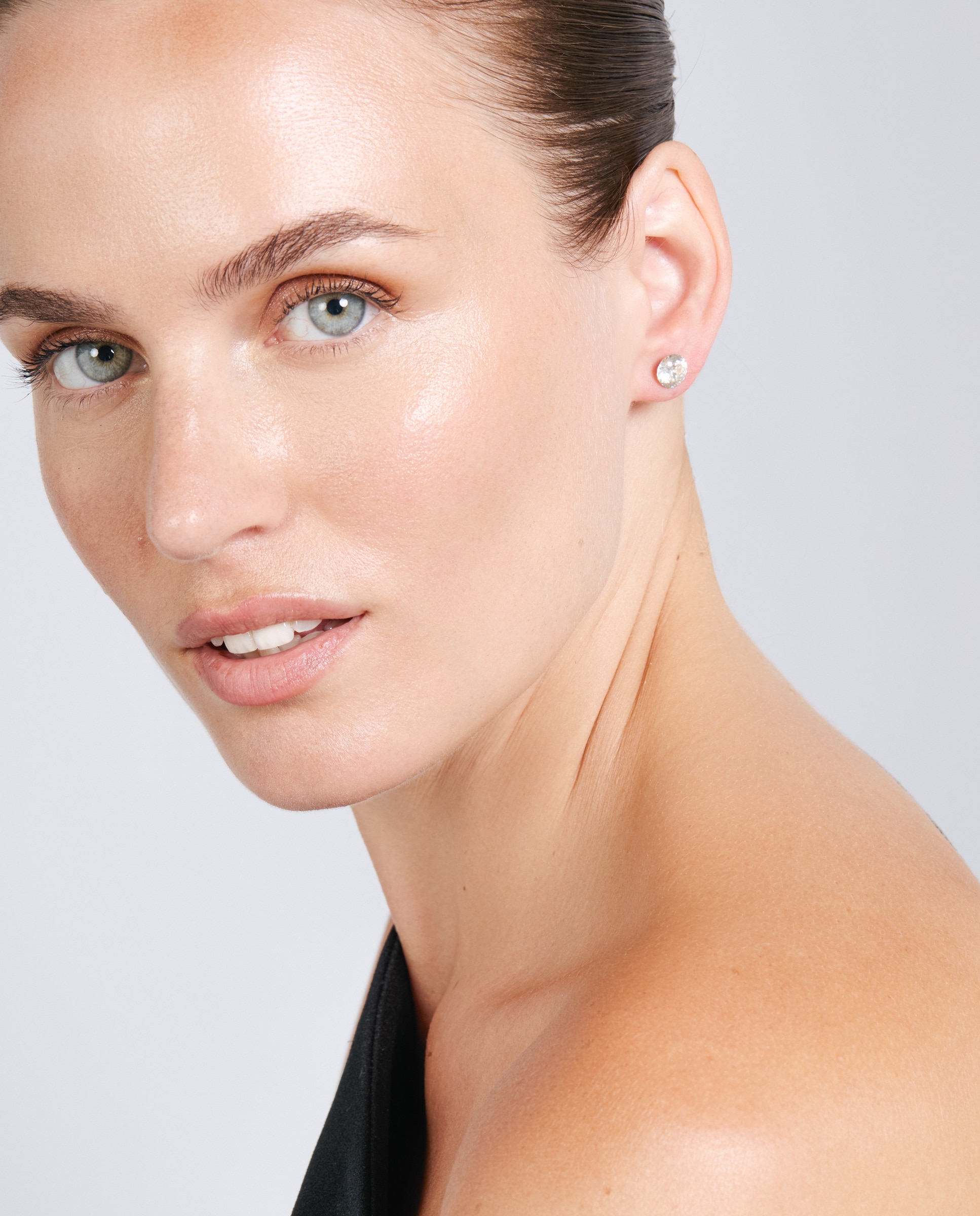 Pendientes africa con circonita acabados en rodio - Luxenter - Blanco Blanco-5