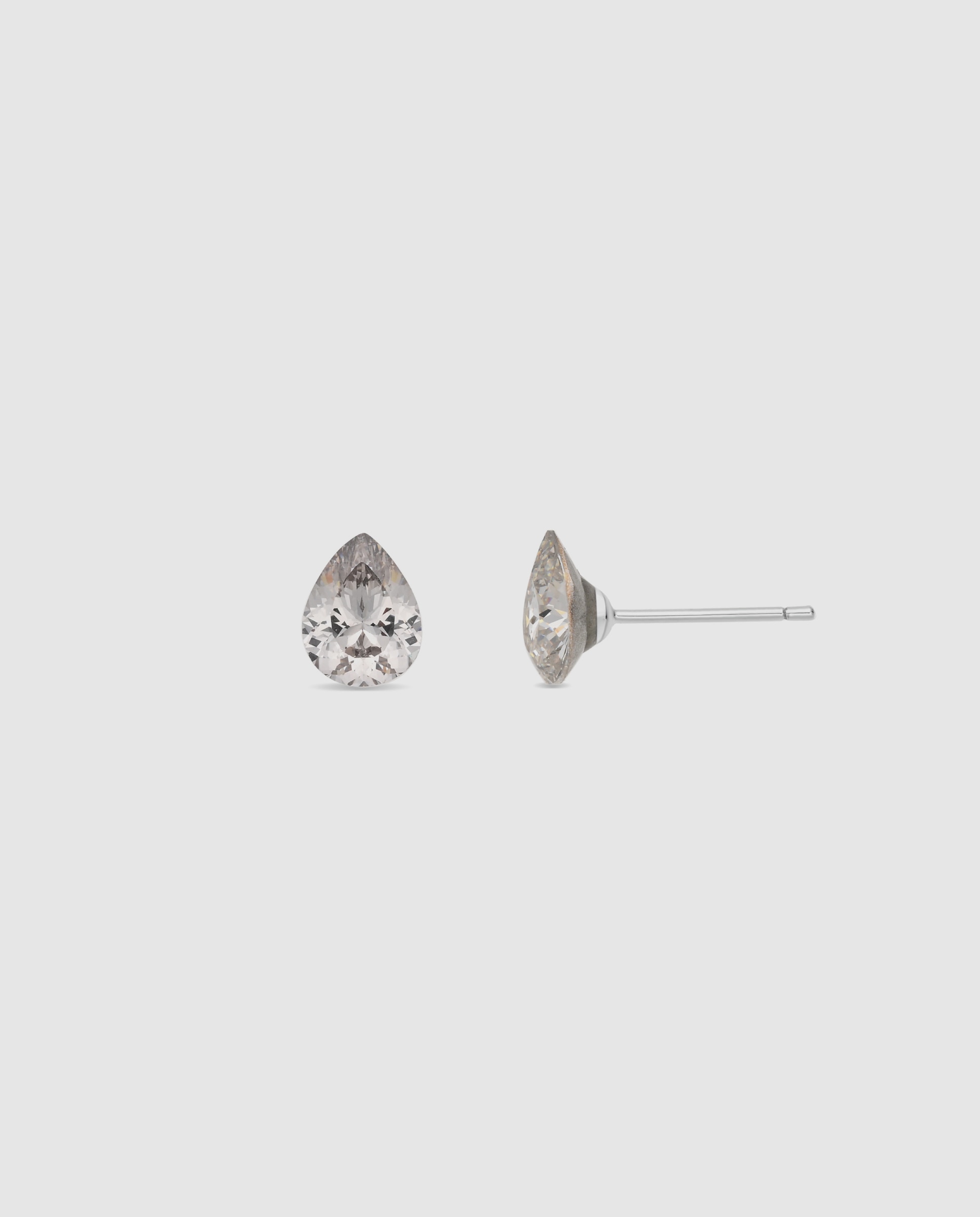 Pendientes africa con circonita acabados en rodio - Luxenter - Blanco Blanco-1