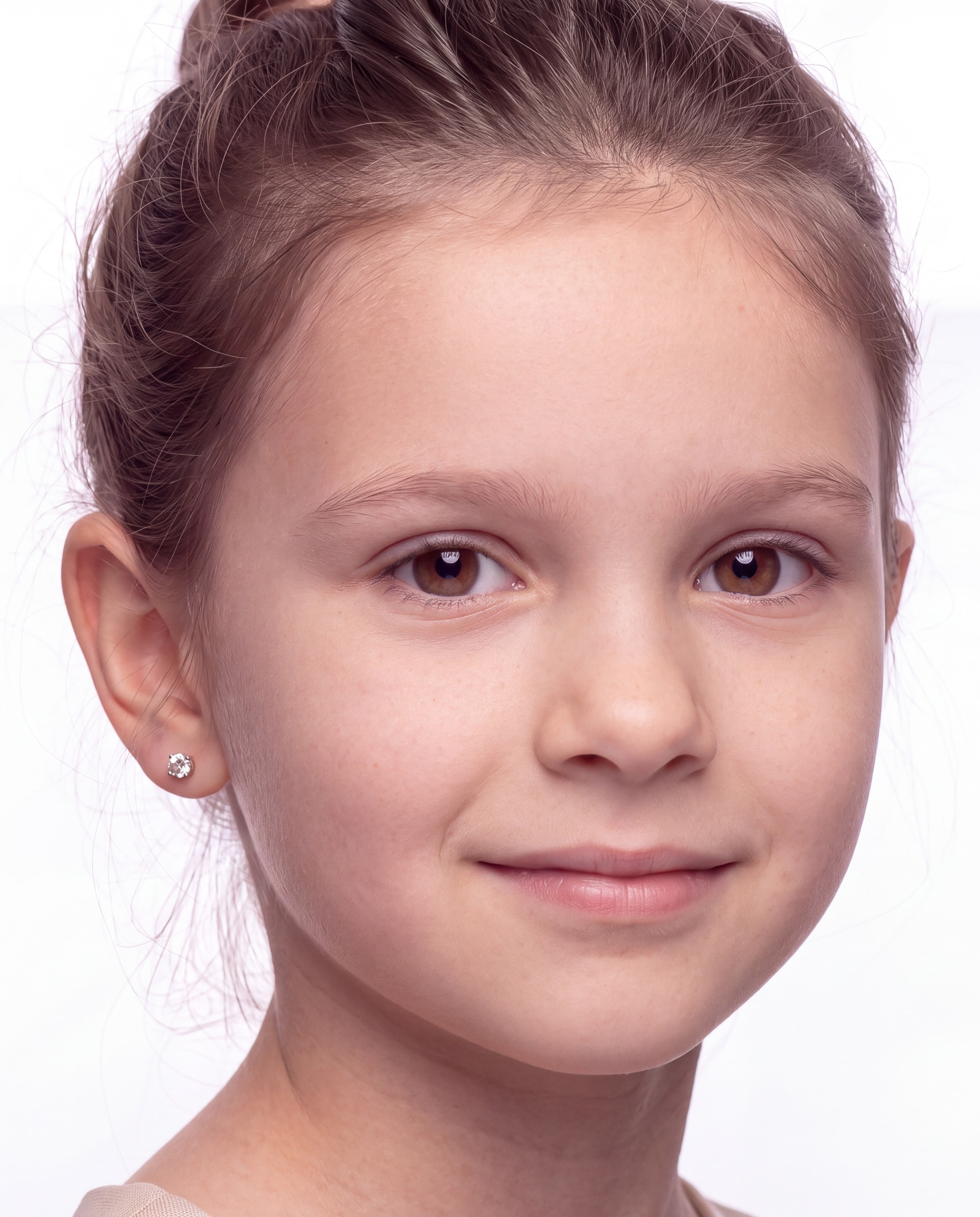 Pendientes kids de plata de ley 925 con circonita acabados en rodio - Luxenter - Blanco Blanco-5
