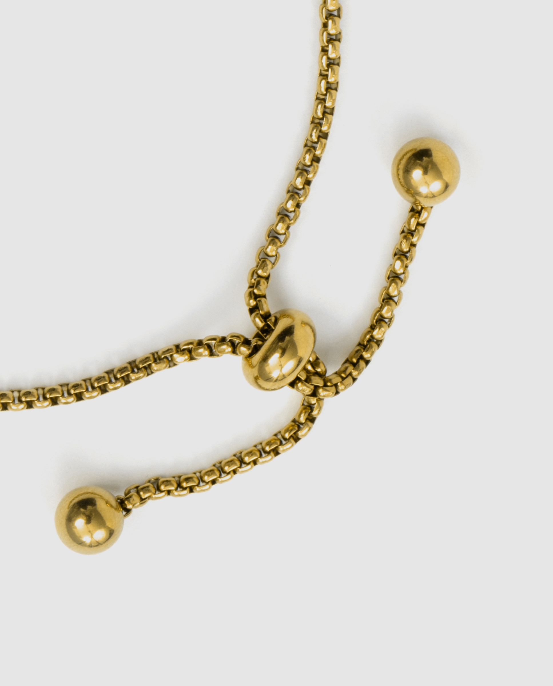 Pulsera de cadena letras de acero con madreperla acabada en oro de 18k - Luxenter - Blanco Blanco-7