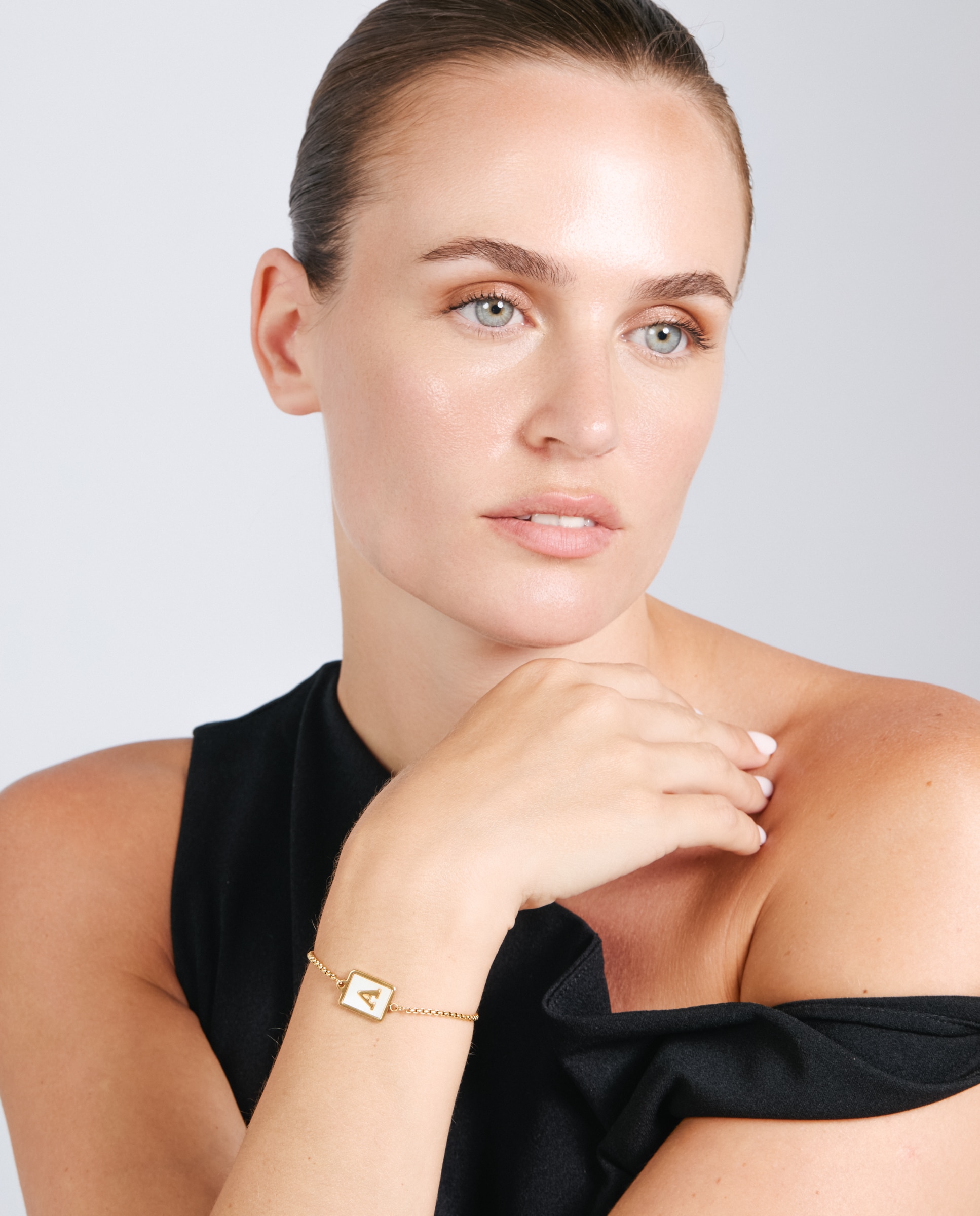 Pulsera de acero acabada en oro amarillo 18k con madreperla - Luxenter - Dorado Dorado-2