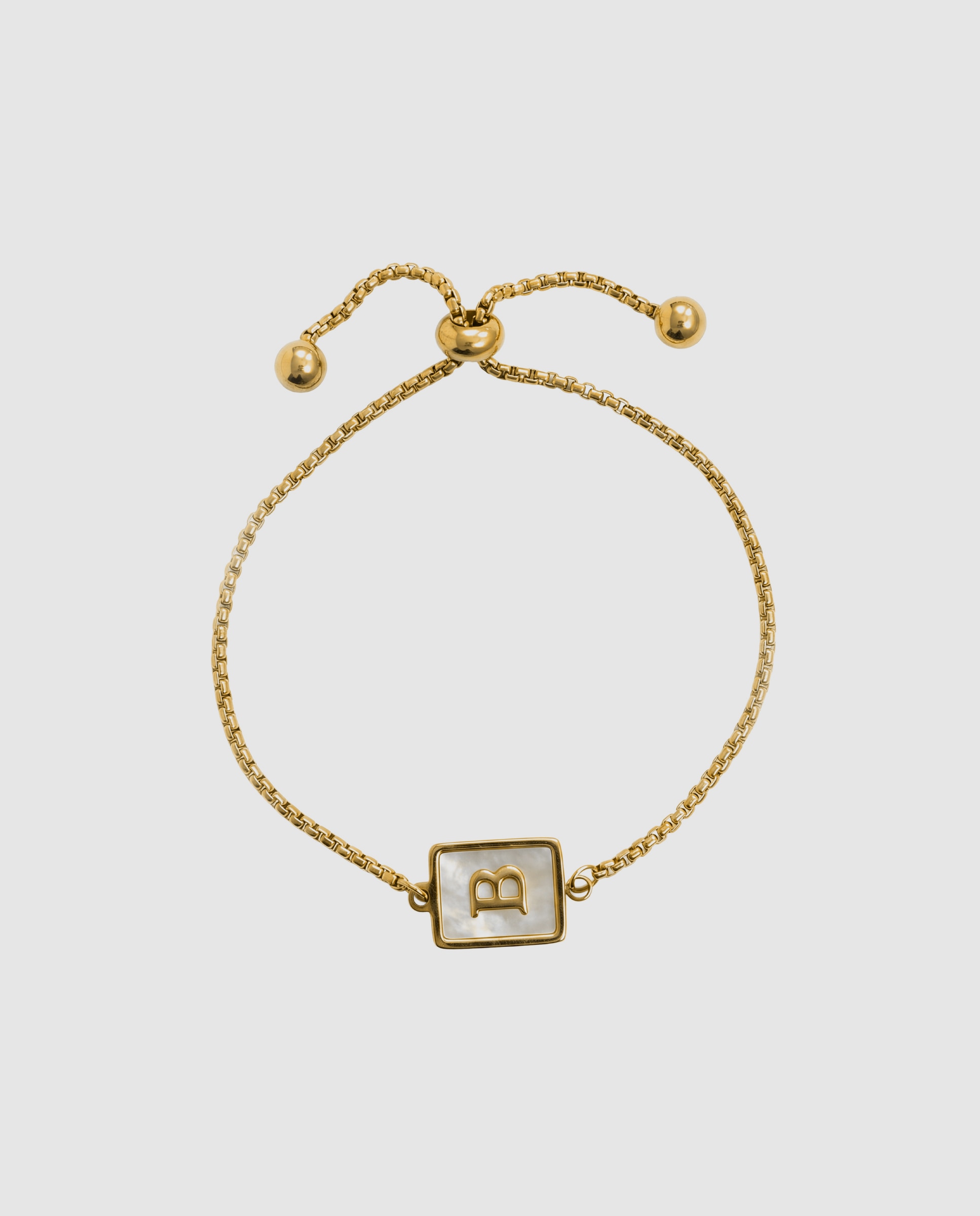 Pulsera de acero acabada en oro amarillo 18k con madreperla - Luxenter - Dorado Dorado-3