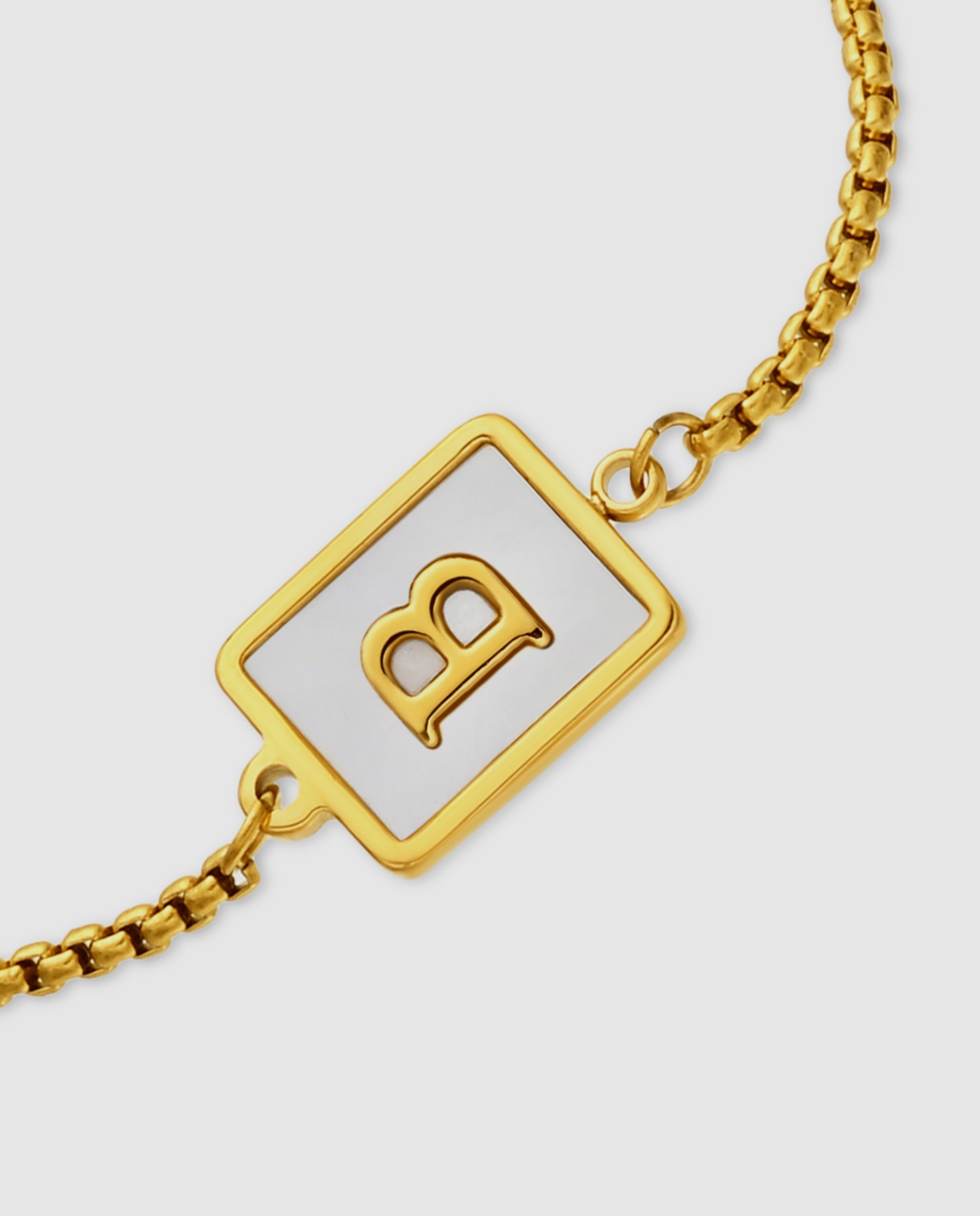 Pulsera de acero acabada en oro amarillo 18k con madreperla - Luxenter - Dorado Dorado-6