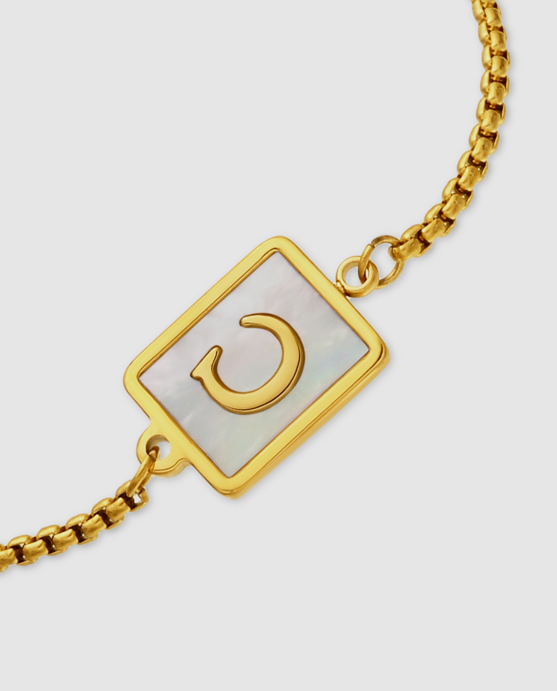 Pulsera de acero acabada en oro amarillo 18k con madreperla - Luxenter - Dorado Dorado-6