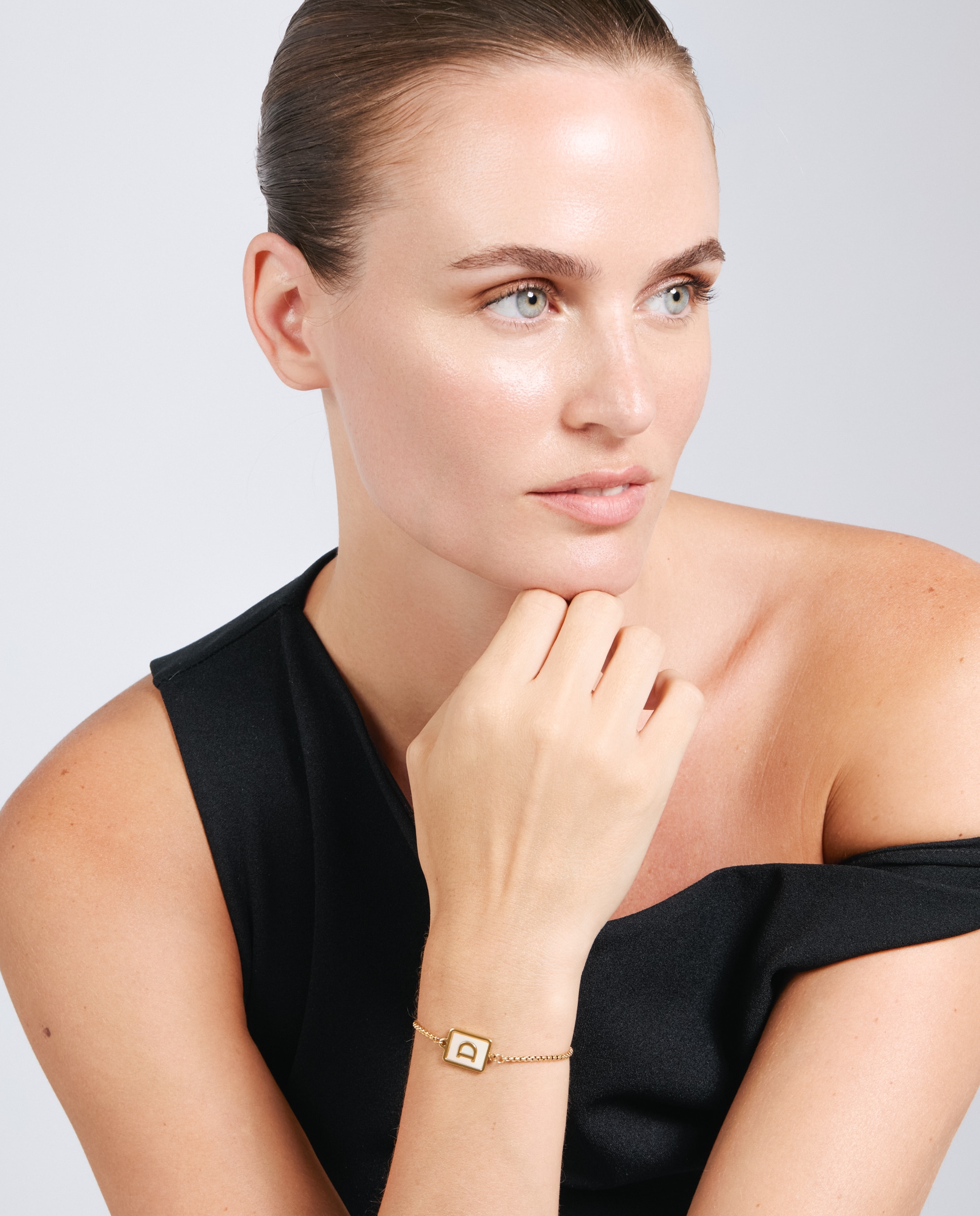 Pulsera de acero acabada en oro amarillo 18k con madreperla - Luxenter - Dorado Dorado-2