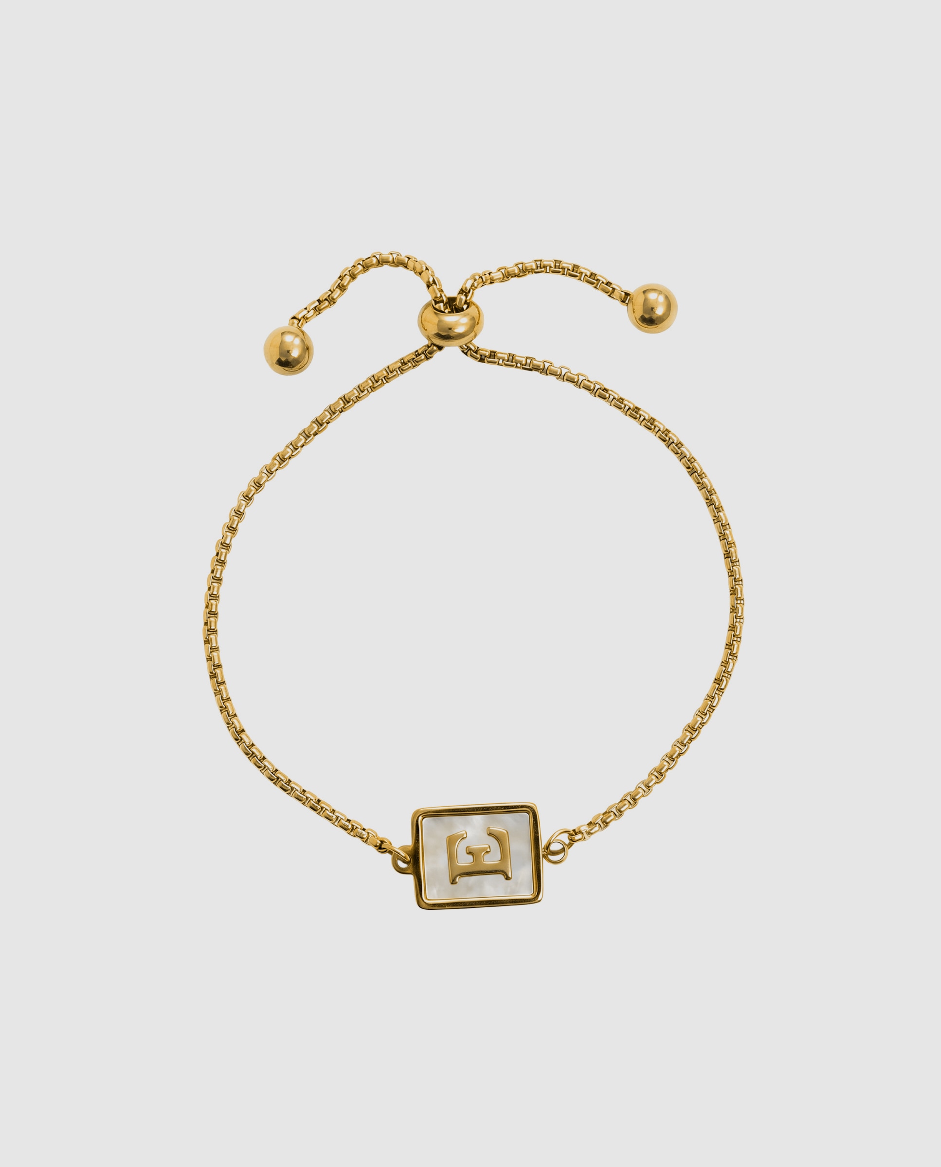 Pulsera de acero acabada en oro amarillo 18k con madreperla - Luxenter - Dorado Dorado-3