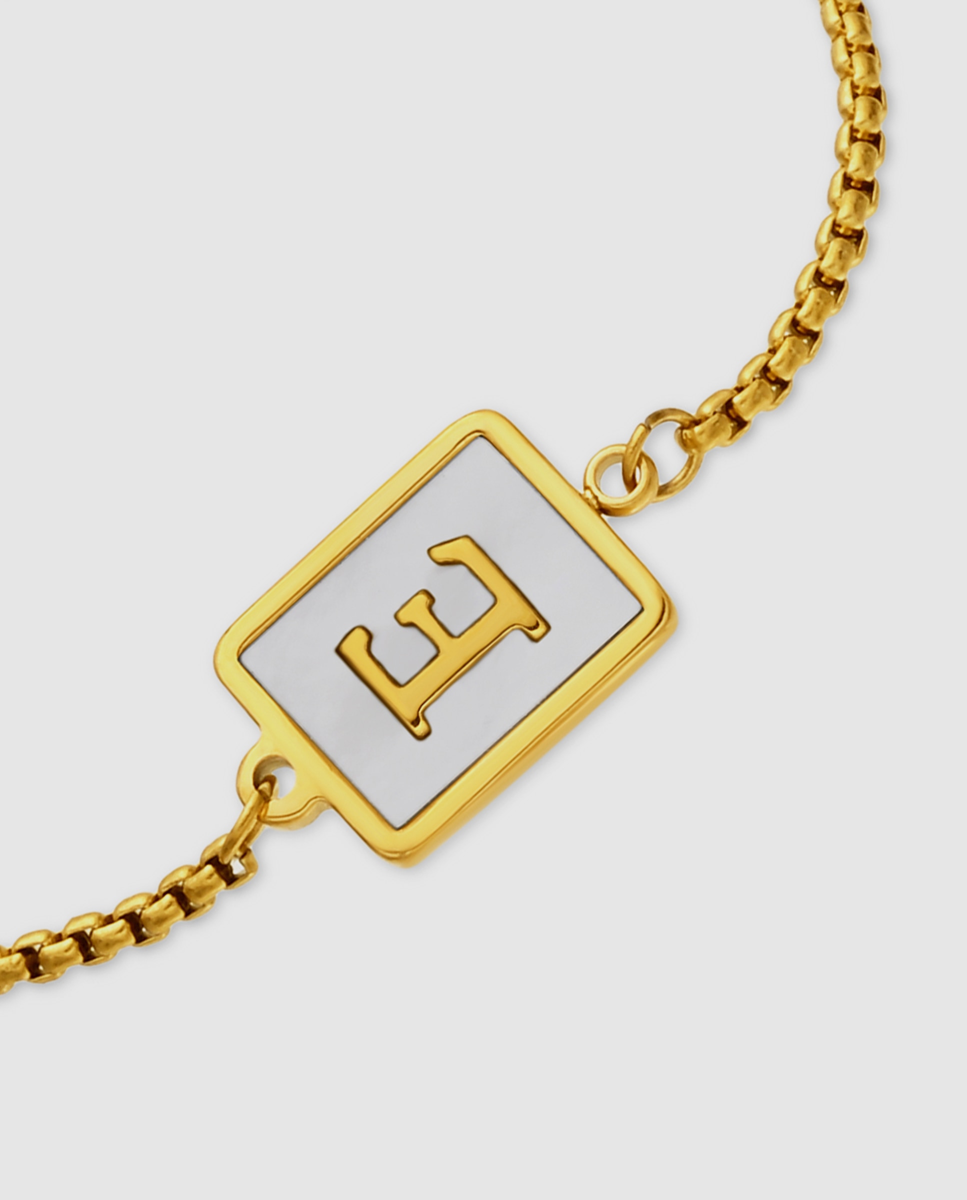 Pulsera de acero acabada en oro amarillo 18k con madreperla - Luxenter - Dorado Dorado-6