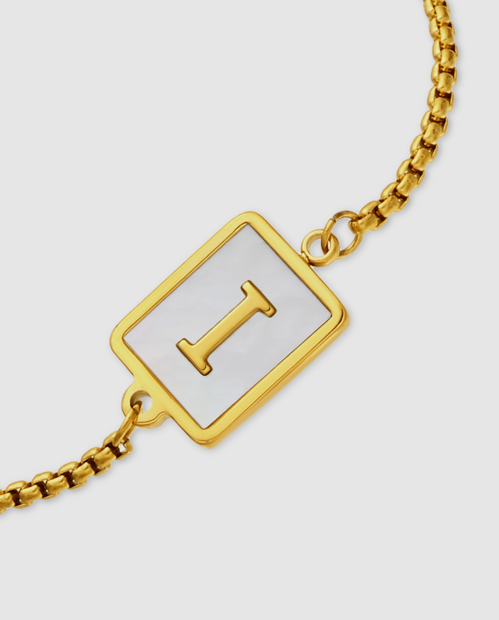 Pulsera de acero acabada en oro amarillo 18k con madreperla - Luxenter - Dorado Dorado-6