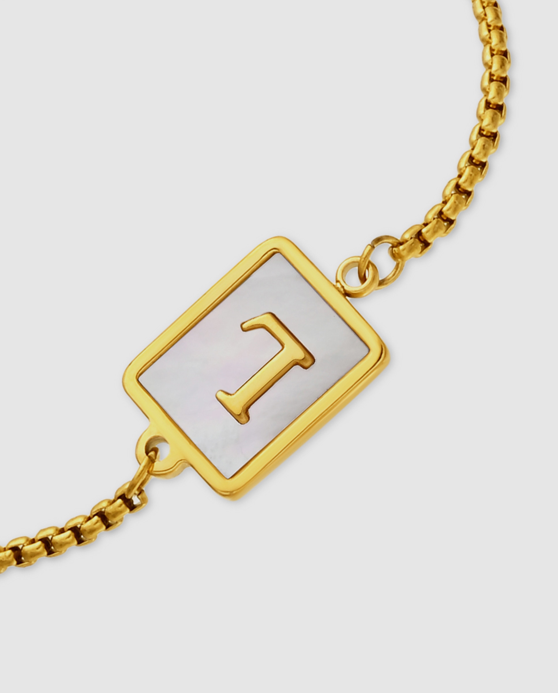 Pulsera de acero acabada en oro amarillo 18k con madreperla - Luxenter - Dorado Dorado-6