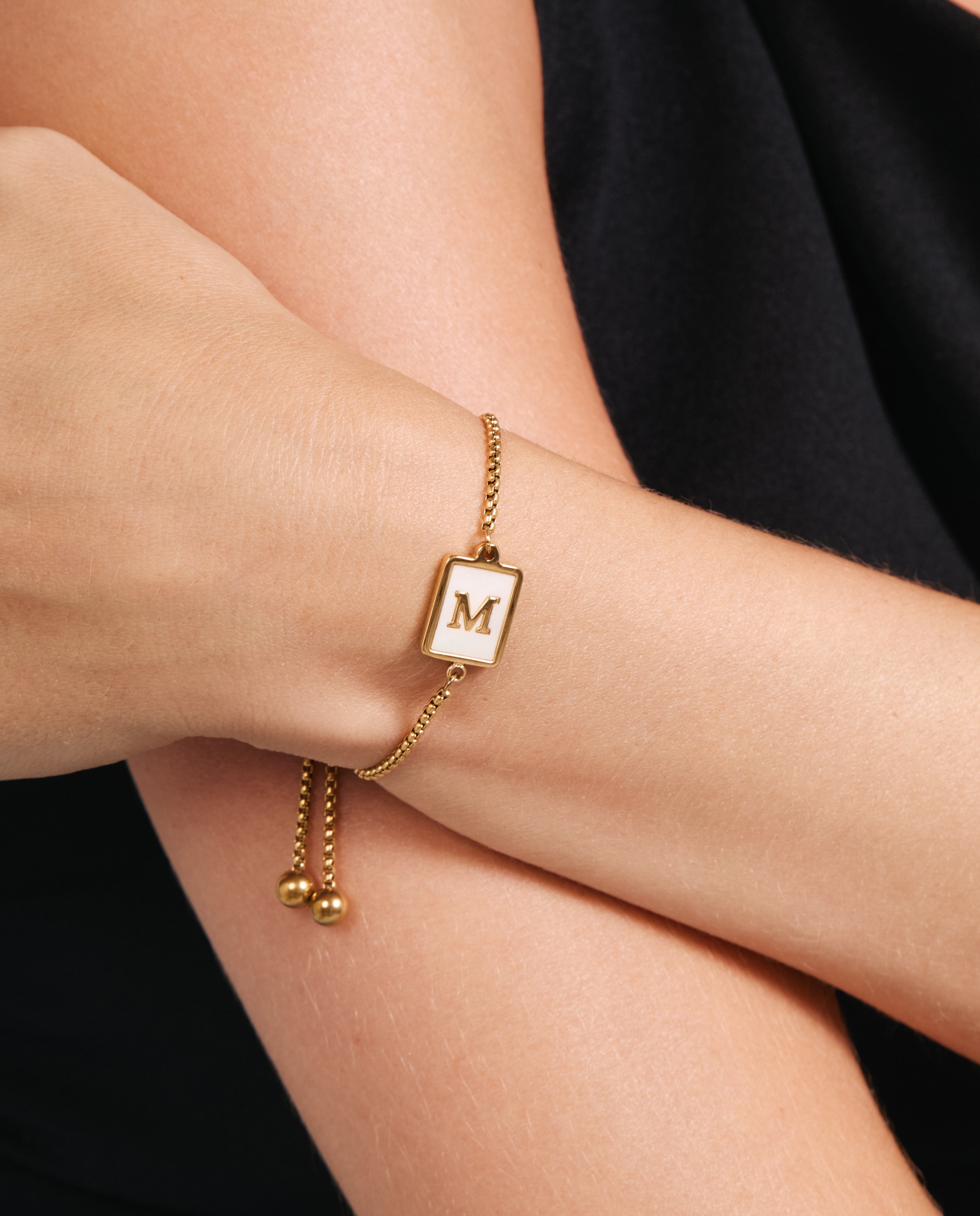 Pulsera de acero acabada en oro amarillo 18k con madreperla - Luxenter - Dorado Dorado-4