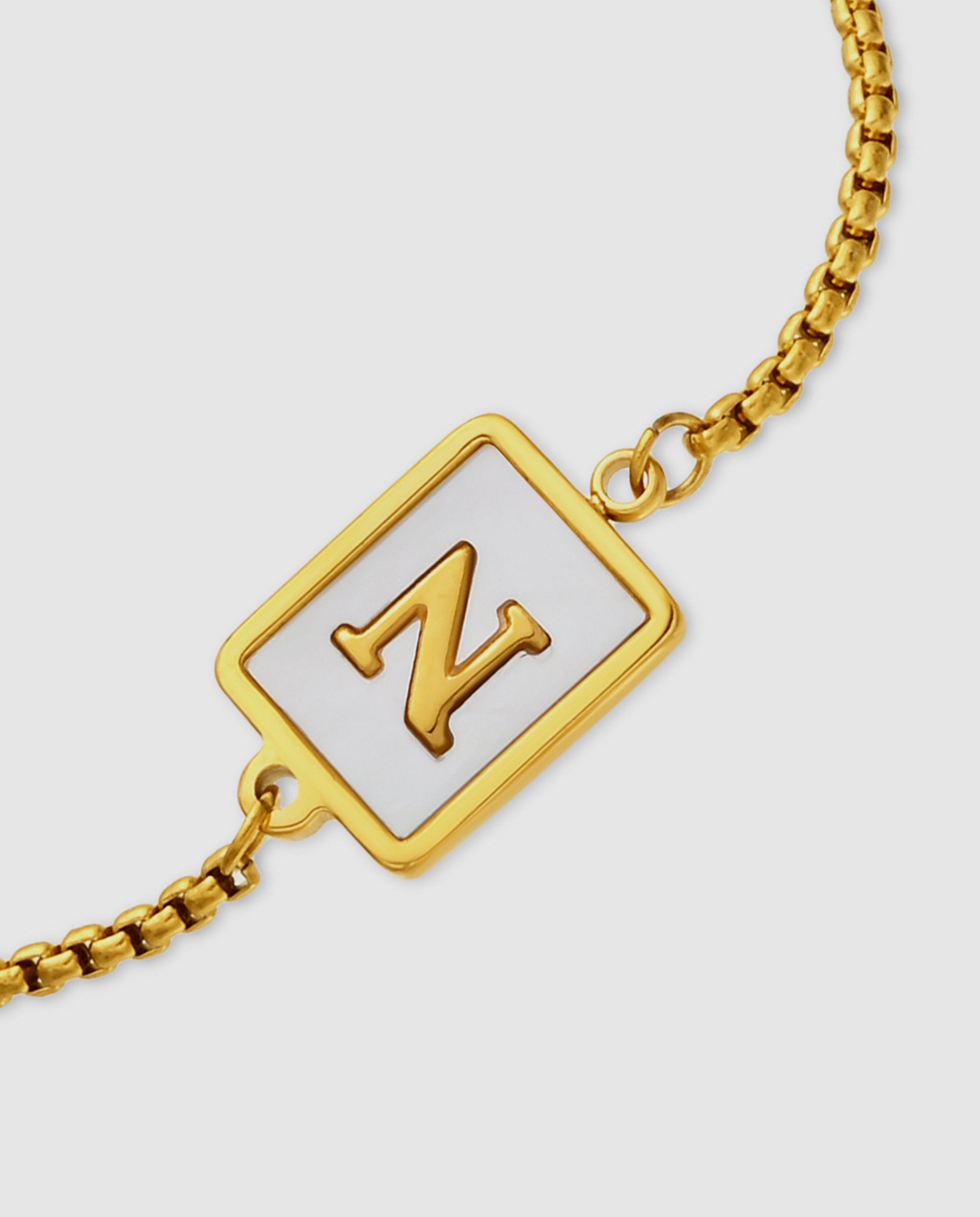 Pulsera de acero acabada en oro amarillo 18k con madreperla - Luxenter - Dorado Dorado-6